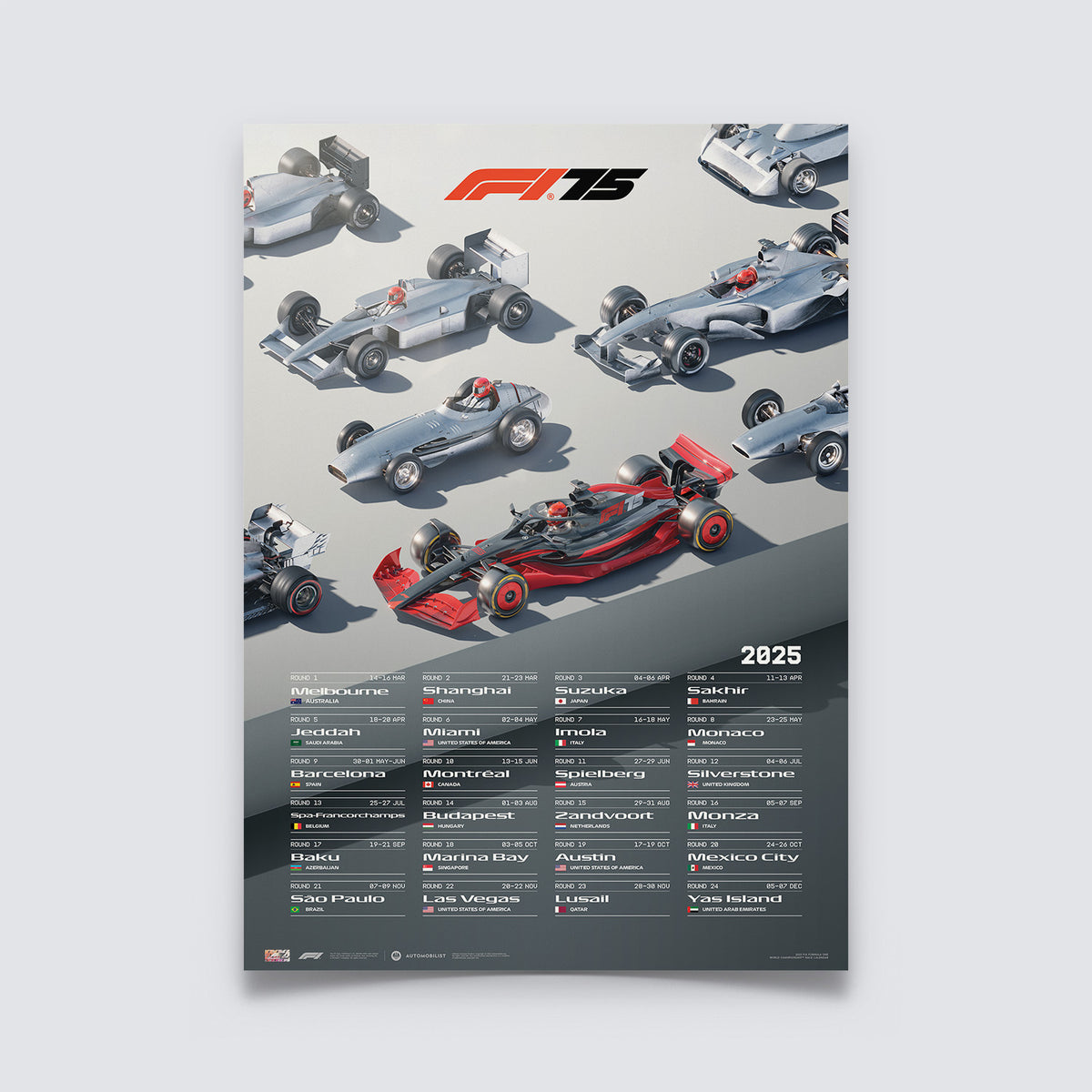 Formula One Car Racing Poster Formula 1® Posters | Automobilist