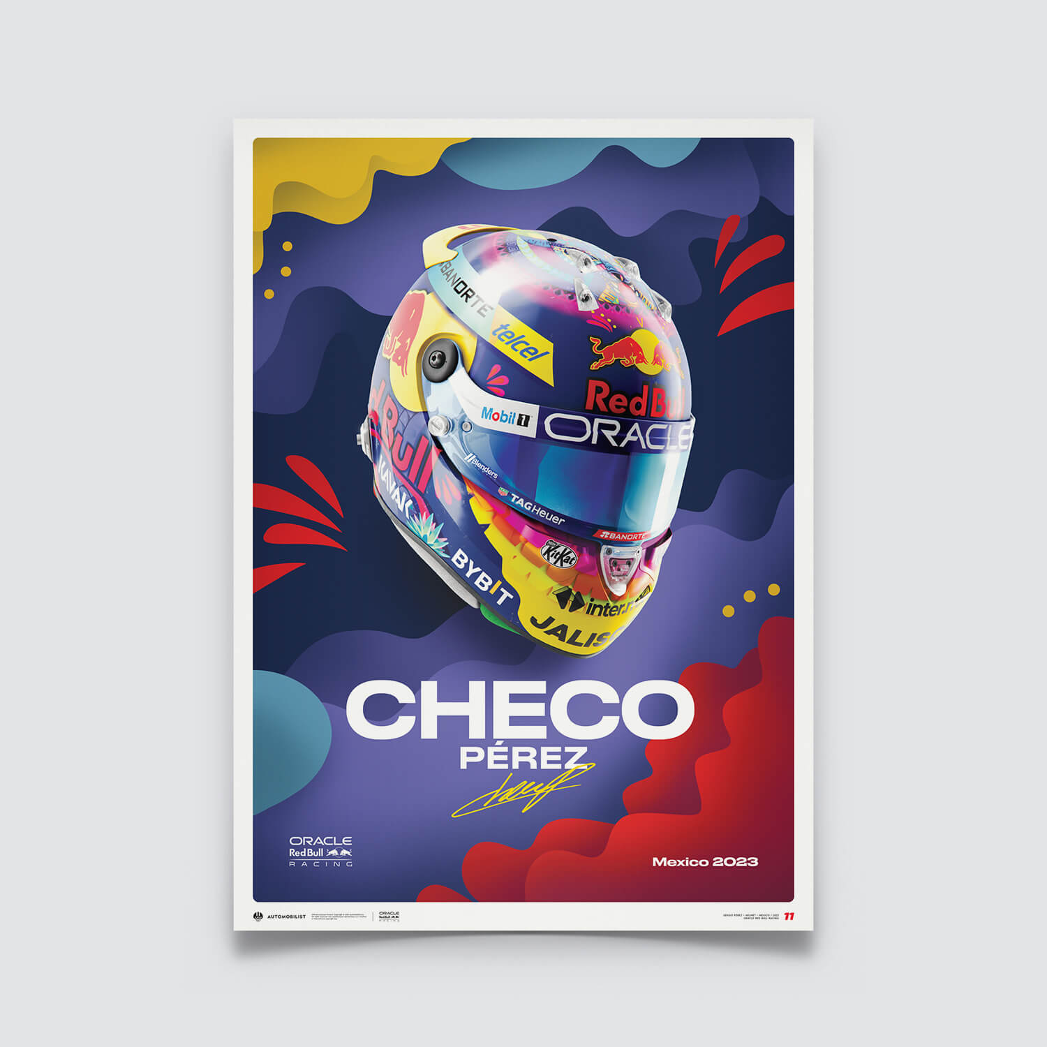 Sergio Pérez | 2023 Mexican Grand Prix Helmet | Oracle Red