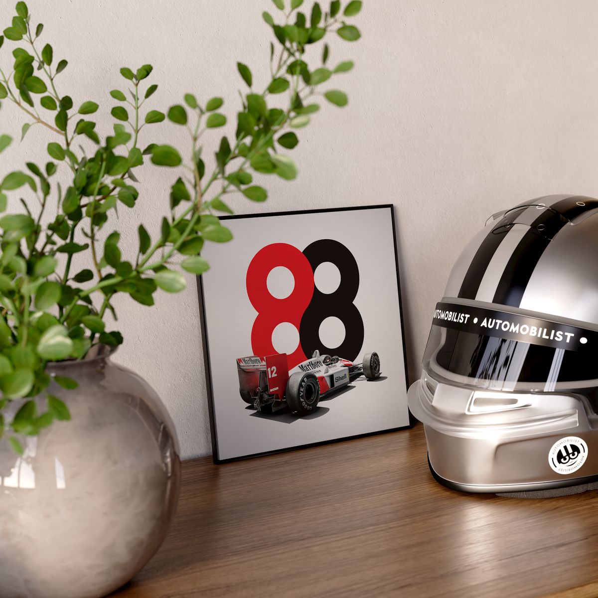 McLaren MP4/4 | 1988 Ayrton Senna 88 San Marino GP | Metal Print
