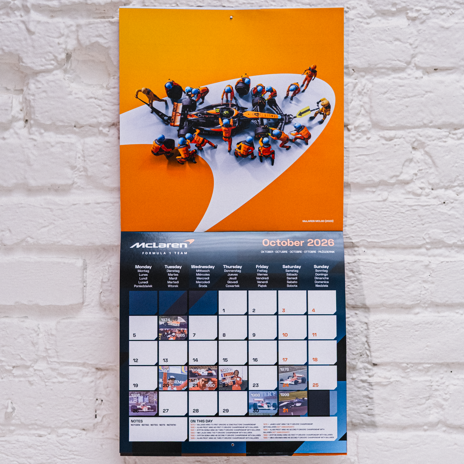 McLaren Official Calendar - 2026