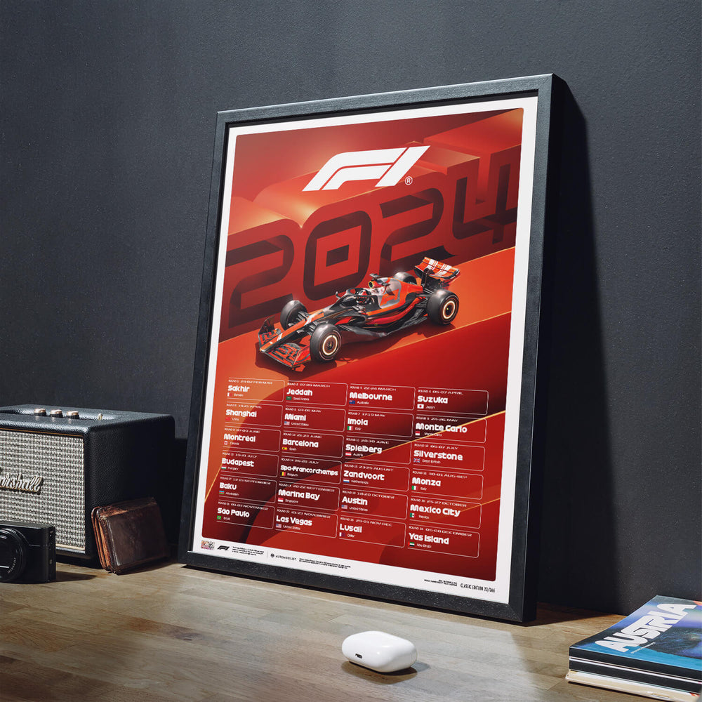 Race Calendar 2024 Formula 1 Calendar Poster Automobilist