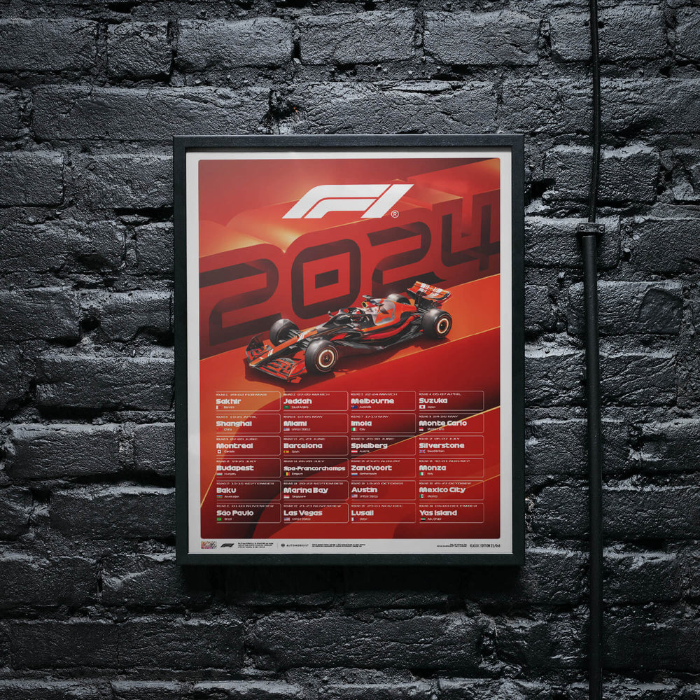 Race Calendar 2024 Formula 1 Calendar Poster Automobilist