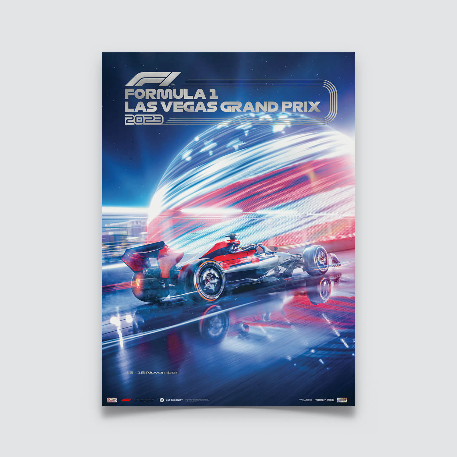 2024 Formula 1 F1 Grand Prix Schedule Calendar Race Poster Art Print  (Light)