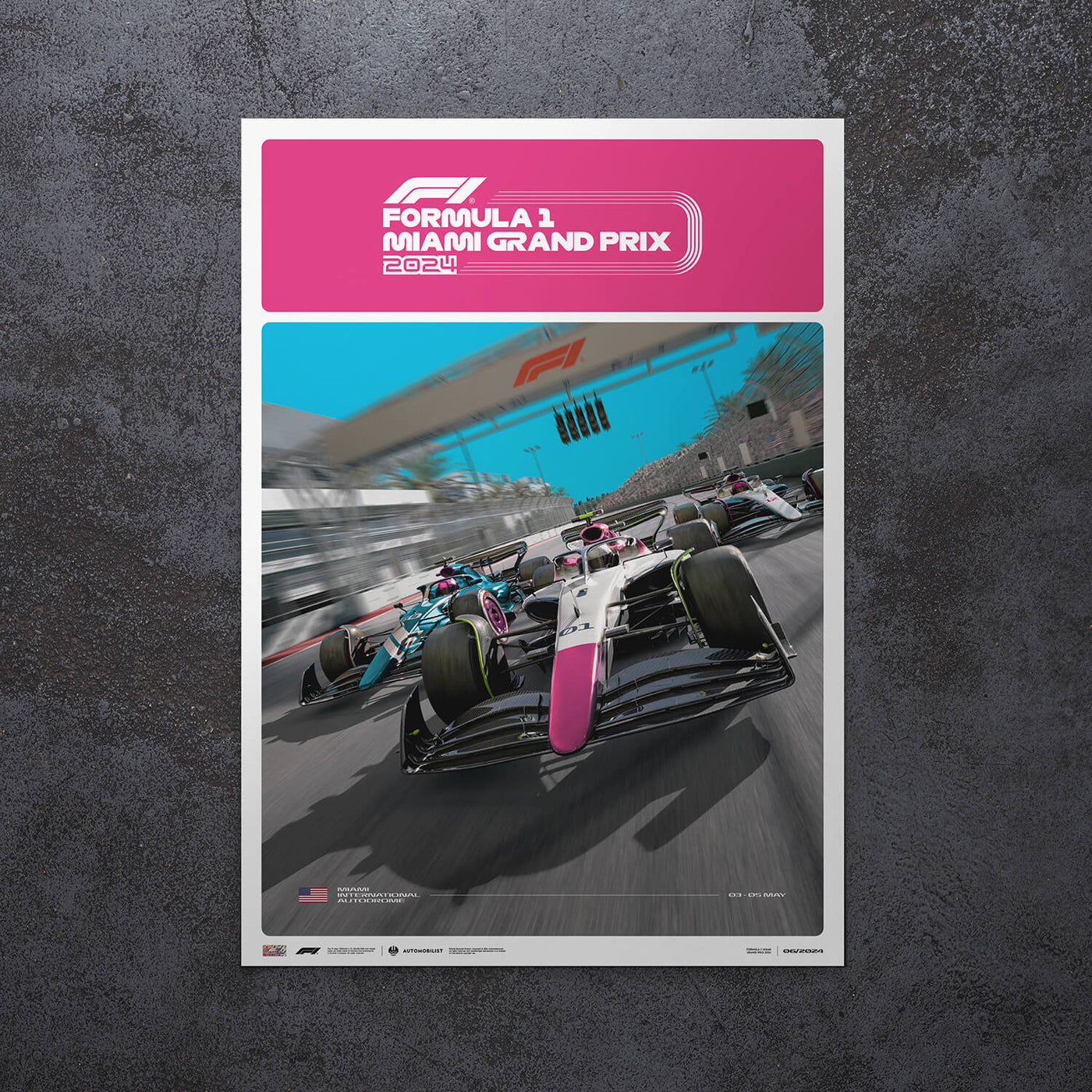 Miami Grand Prix 2024 Formula 1 Grand Prix Poster Automobilist