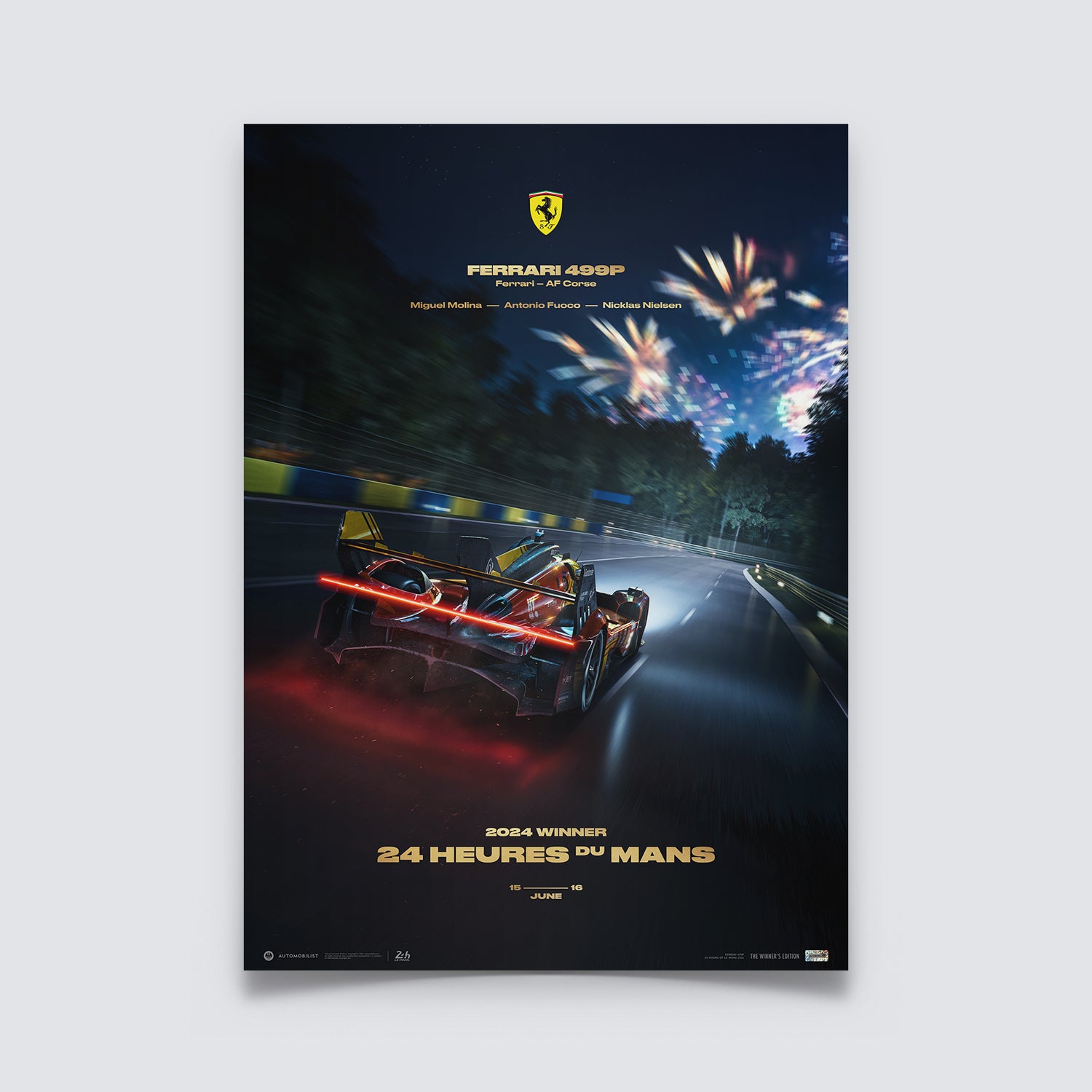 Ferrari 499P | Le Mans Victory 2024 | 24h Le Mans Poster