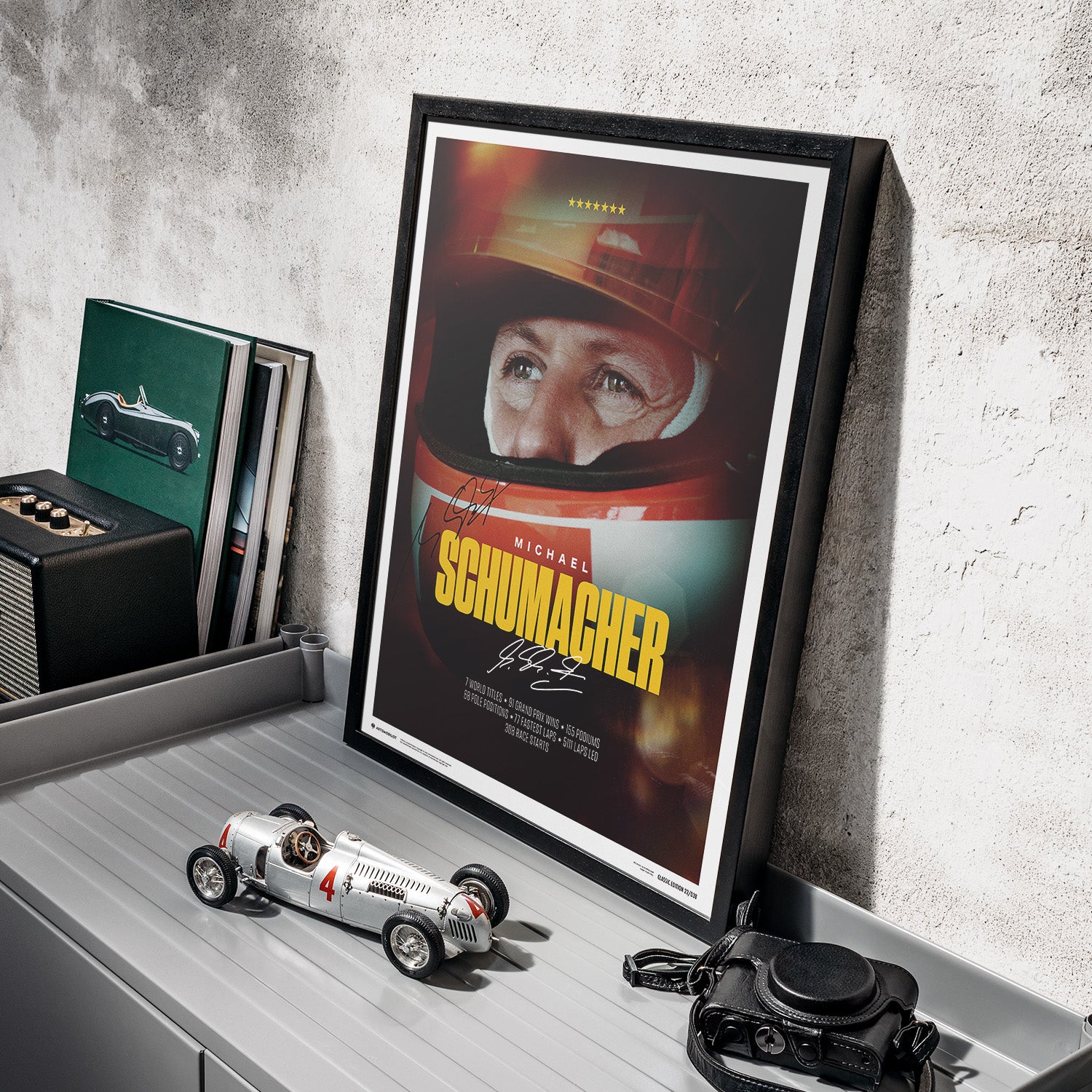 Signed by Mick Schumacher | Michael Schumacher | 2023 Keep Fighting | Framed Poster