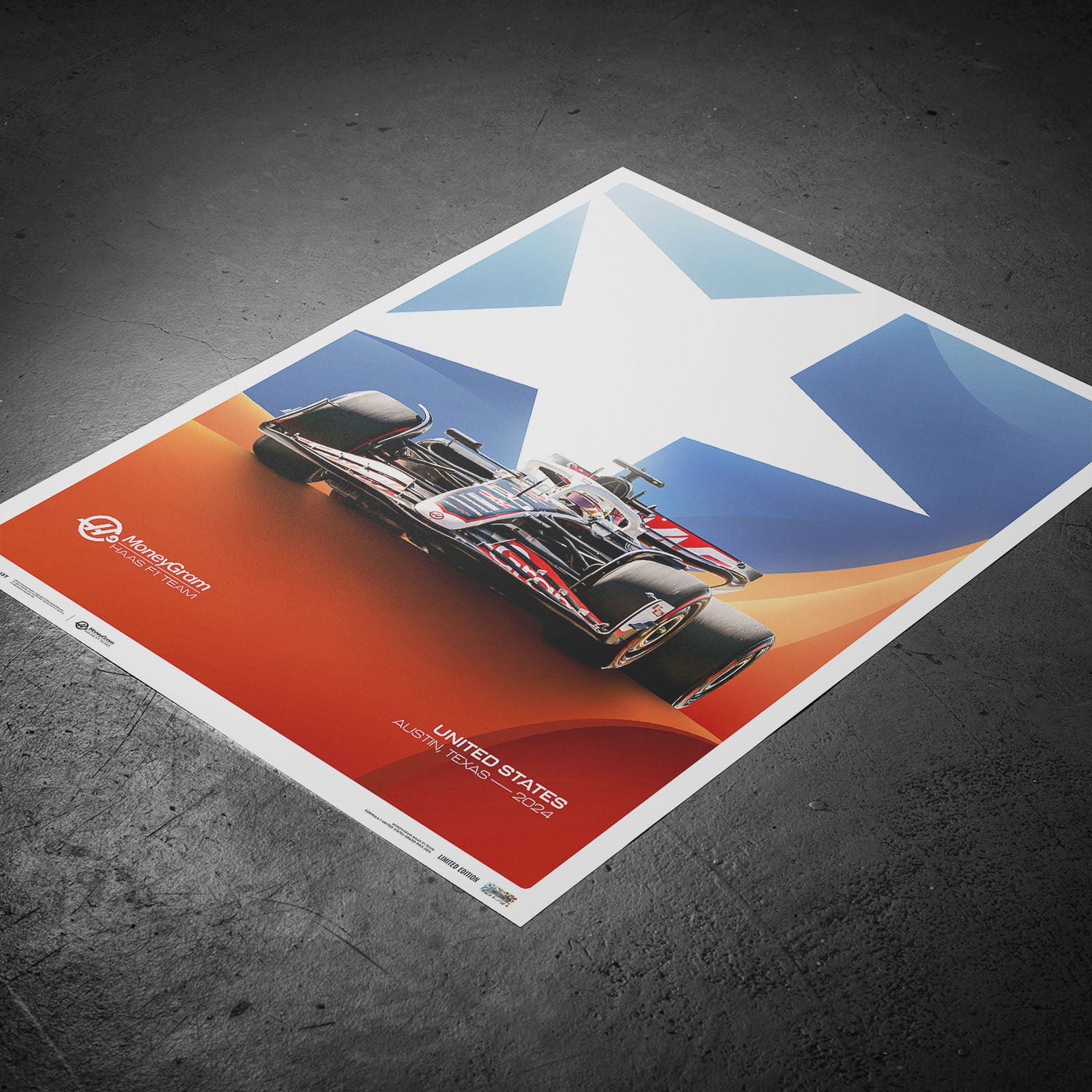 MoneyGram Haas F1 Team 2024 | Austin Texas Grand Prix | Haas Poster