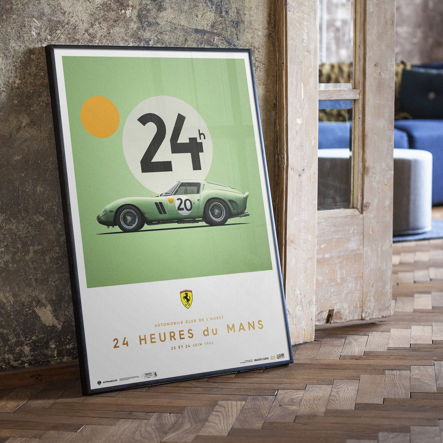 Ferrari 250 GTO | 1962 Green | Collector's Edition 24h Le Mans Poster