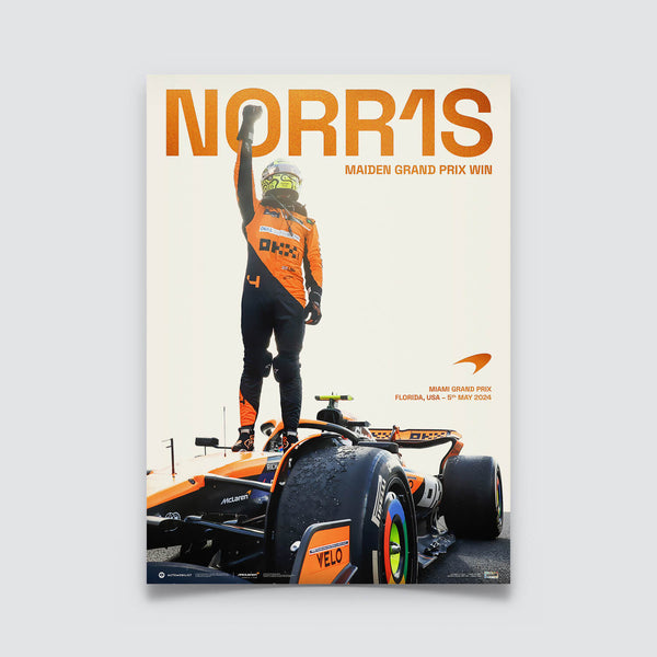 Lando Norris | 2024 Miami Grand Prix | McLaren Formula 1 Team Poster