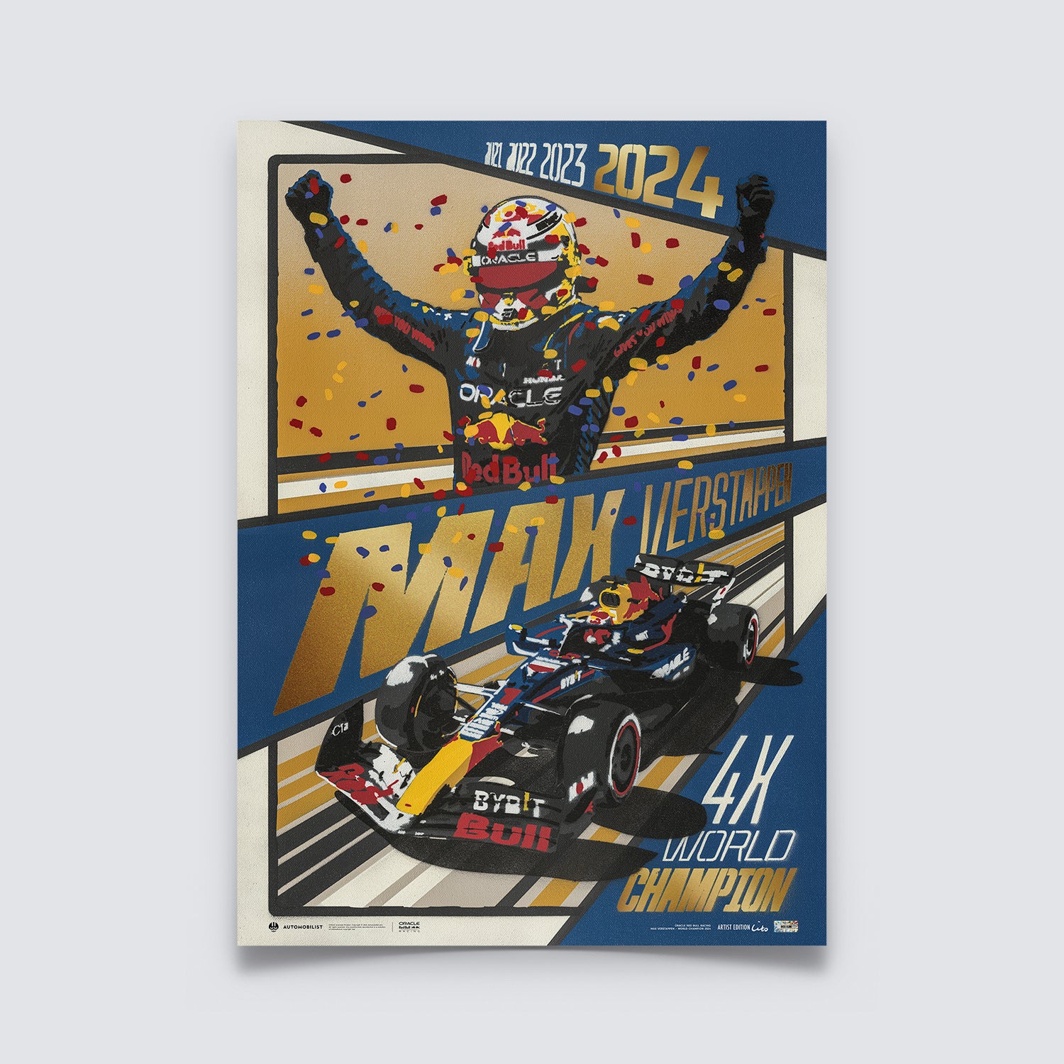 Oracle Red Bull Racing - M4X Verstappen - 2024 F1® World Drivers' Champion | Collector's Edition Poster | Cito