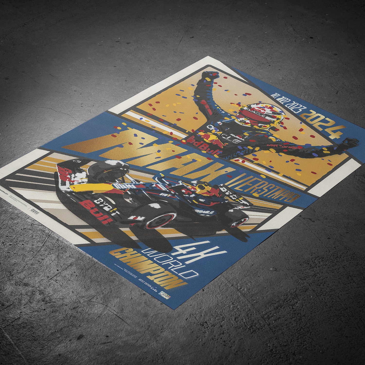 Oracle Red Bull Racing - M4X Verstappen - 2024 F1® World Drivers' Champion | Collector's Edition Poster | Cito