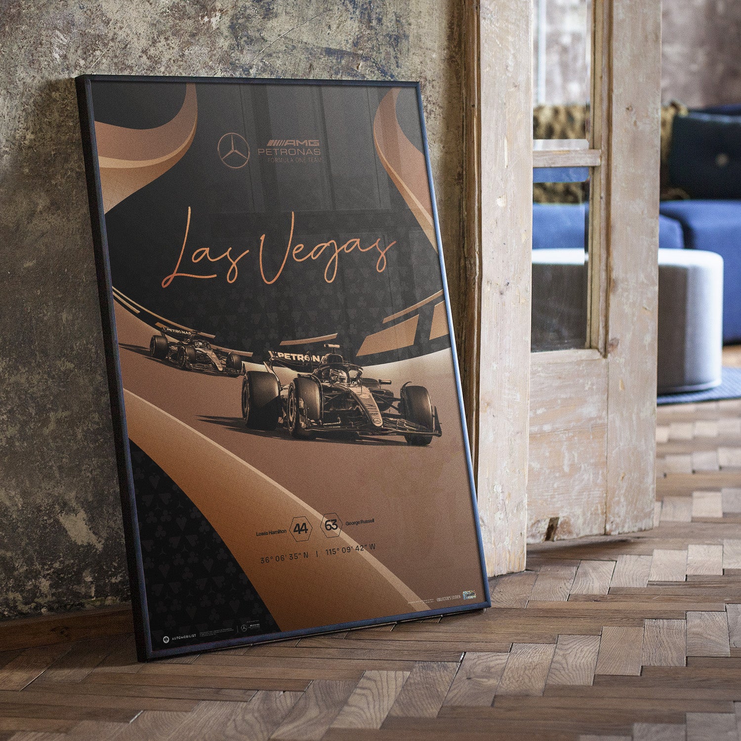 Mercedes-AMG Petronas Formula 1 Team Las Vegas 2024 | Collector’s Edition Poster