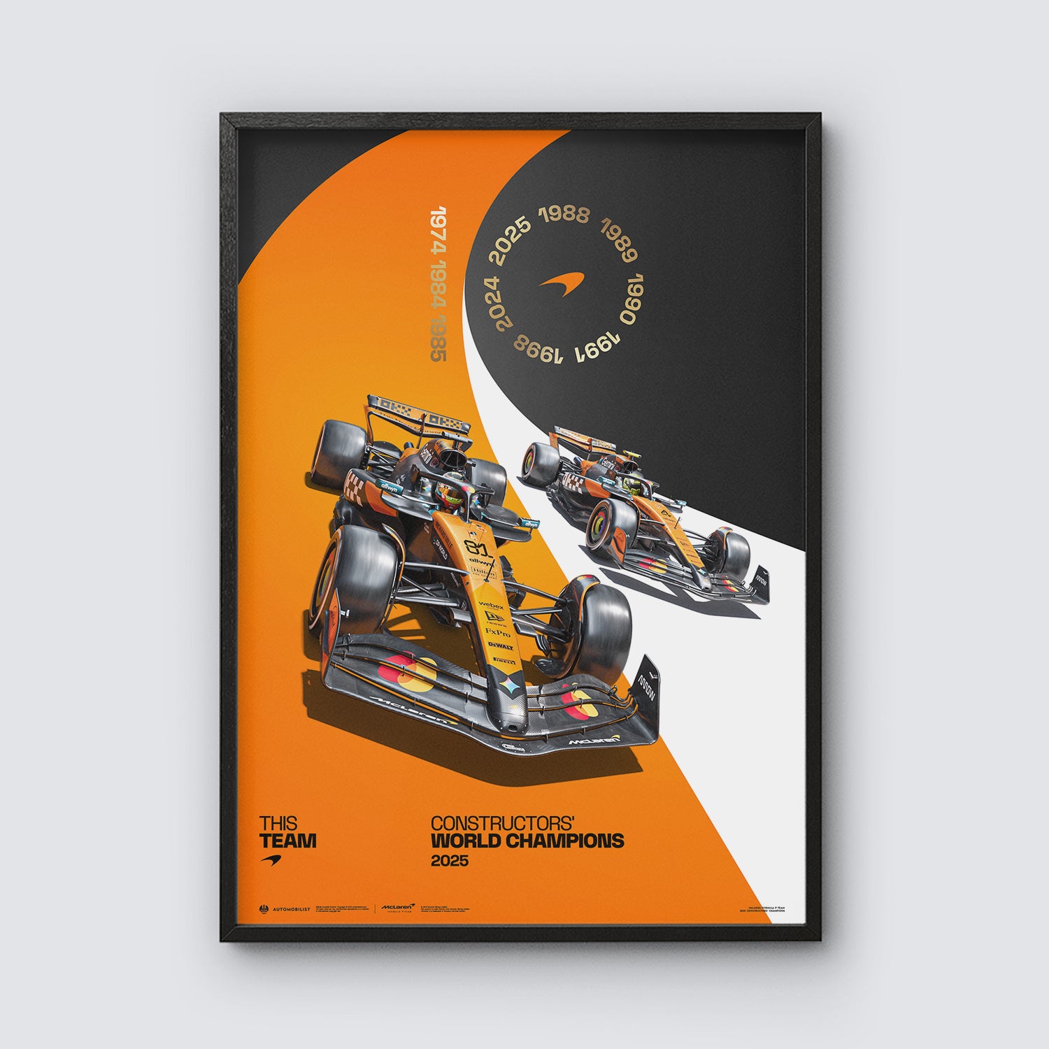 McLaren Formula 1 Team | 2025 Constructors’ World Champions | Official Poster