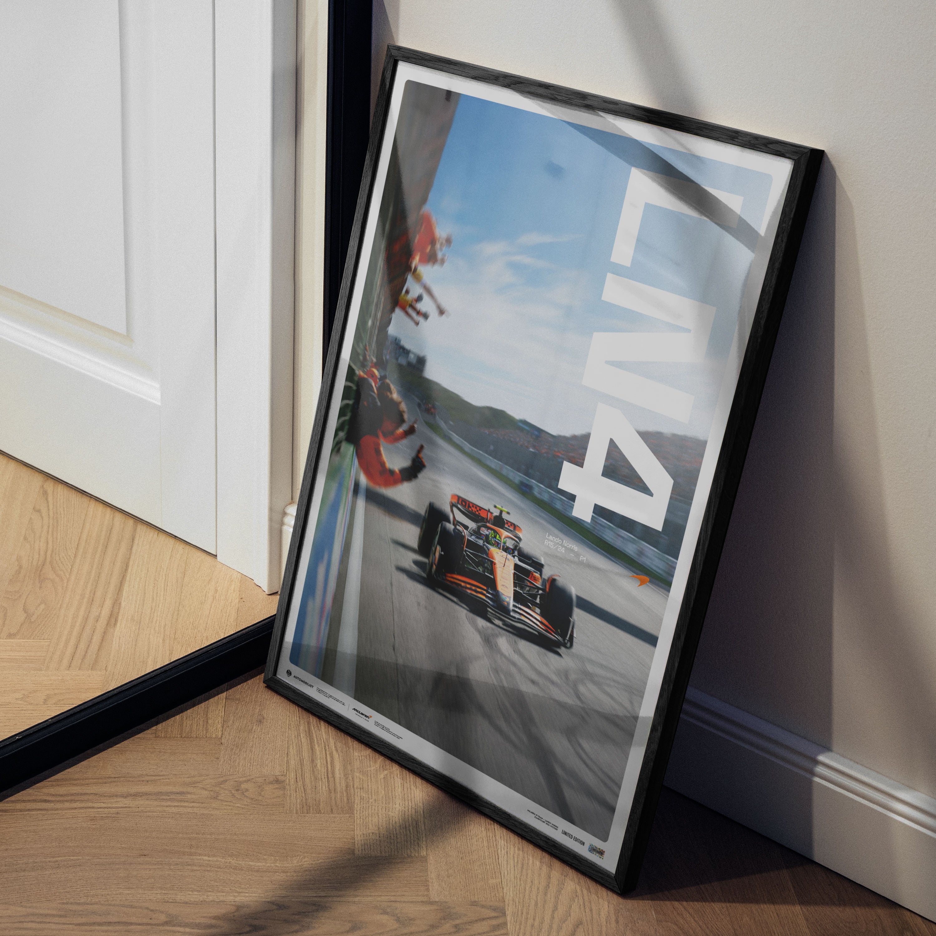 Pre-Framed Poster: McLaren Formula 1 Team - Lando Norris - Zandvoort 2024 Victory | Limited Edition Poster of 500