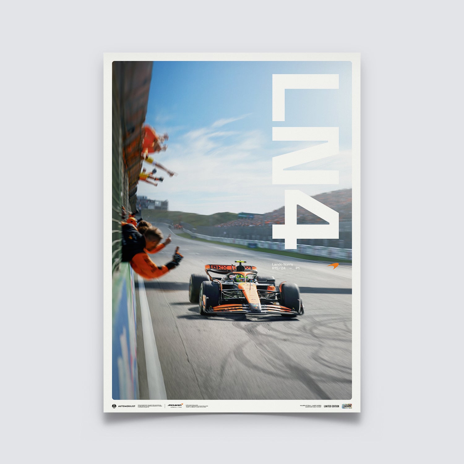 McLaren Formula 1 Team - Lando Norris - Zandvoort 2024 Victory | Limited Edition Poster of 500