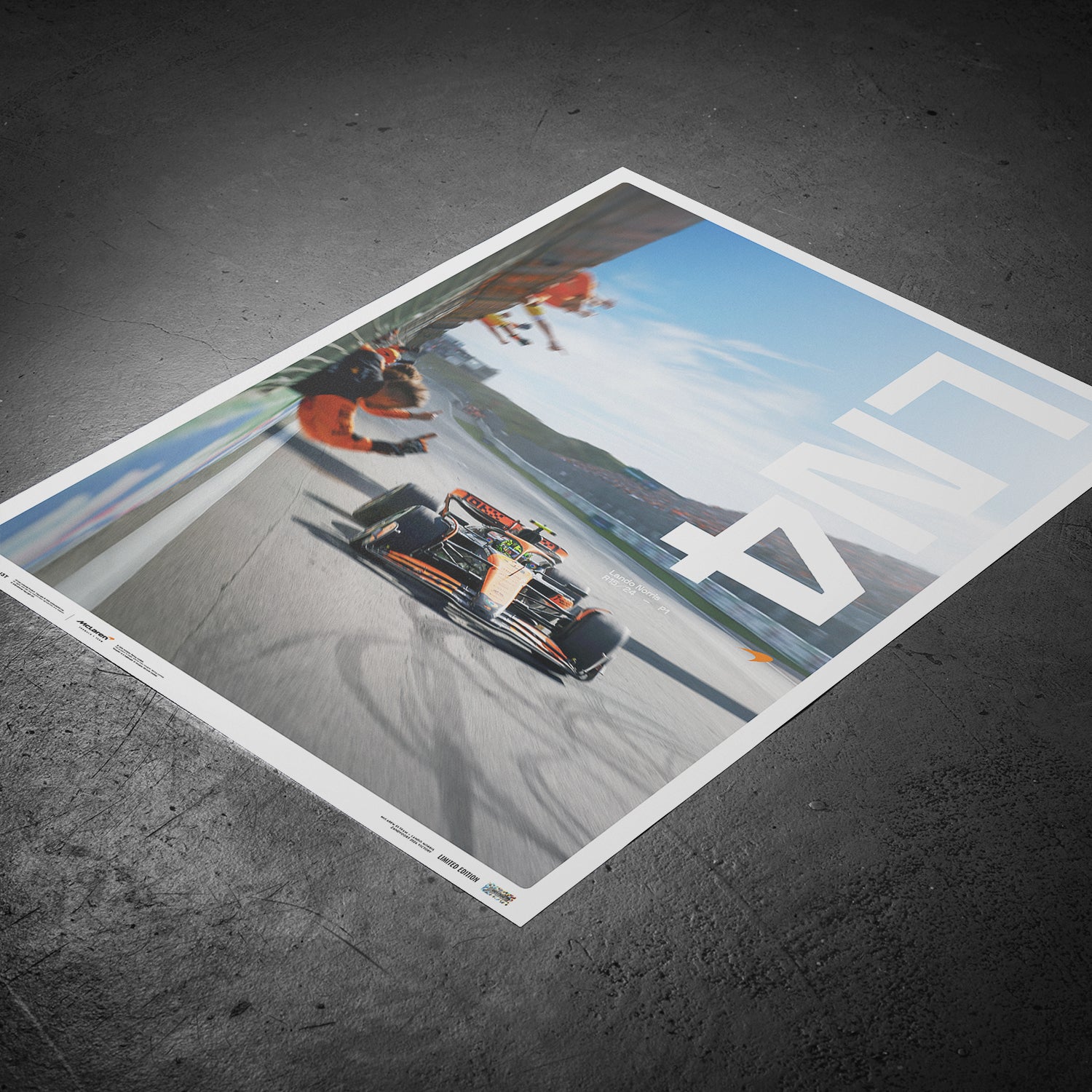 Pre-Framed Poster: McLaren Formula 1 Team - Lando Norris - Zandvoort 2024 Victory | Limited Edition Poster of 500