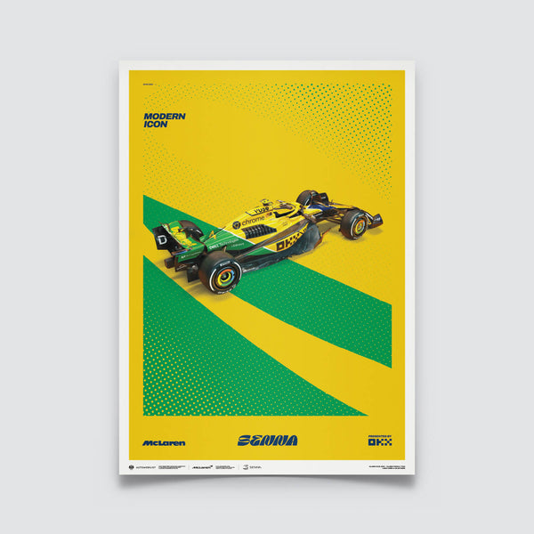 Ayrton Senna | 2024 Modern Icon Monaco Grand Prix | McLaren Formula 1 Team Poster