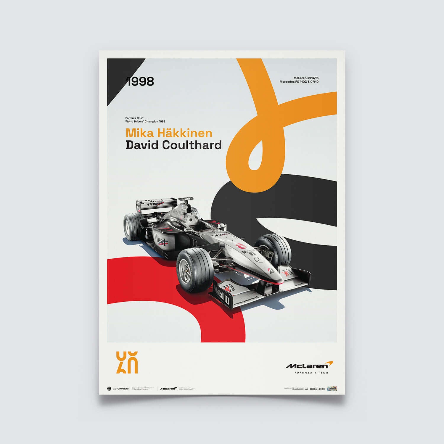 マタレオンページ McLaren Racing MP4/13 | 1998 60th Anniversary | McLaren Poster