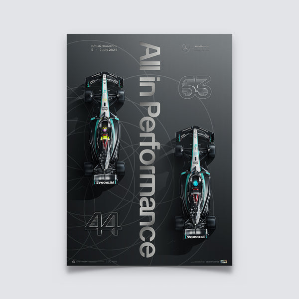 Mercedes-AMG Petronas Formula 1 Team | 2024 British Grand Prix | Collector’s Edition Mercedes Poster