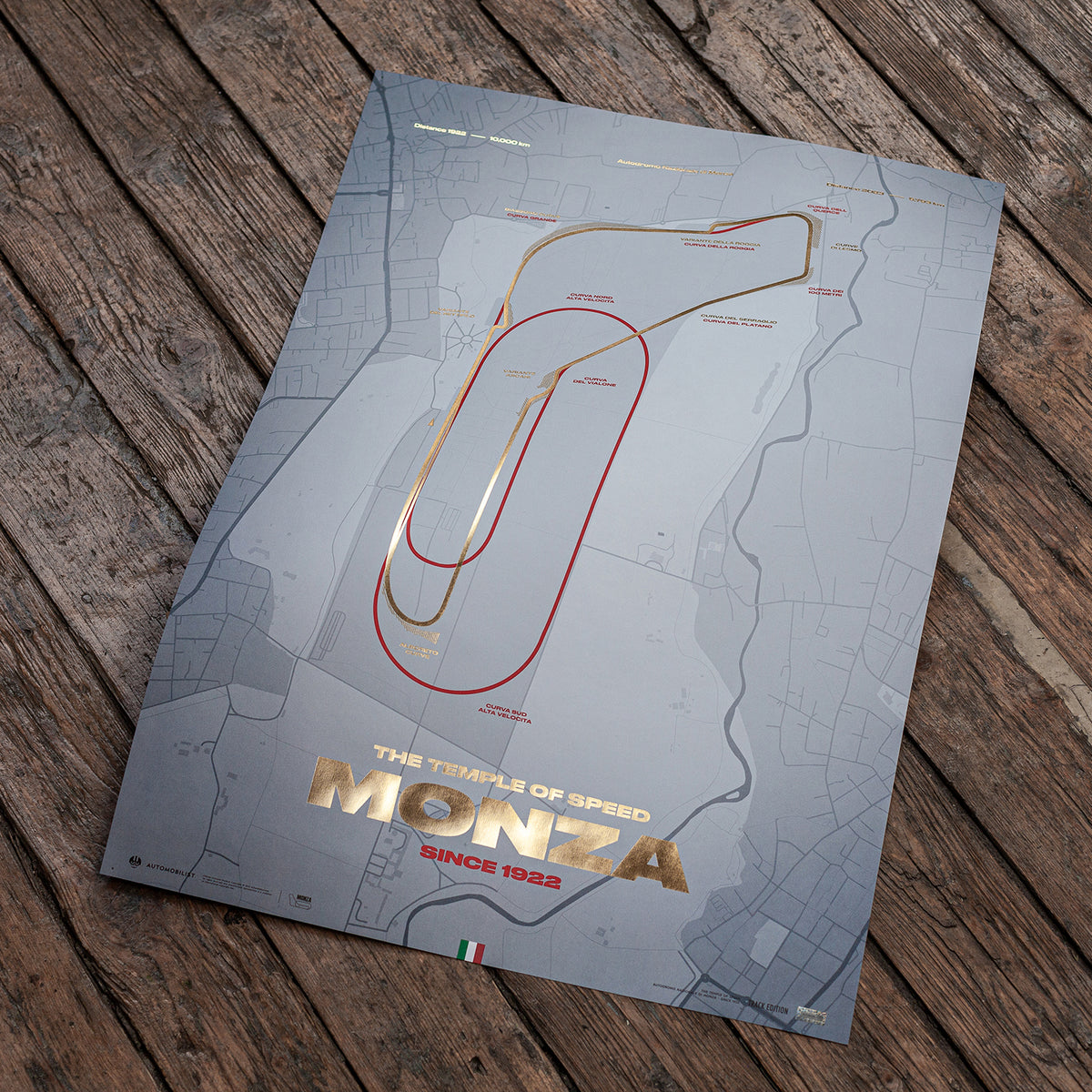 Monza Racetrack Monza Circuit | Track Evolution The Temple of Speed | Track Poster ...