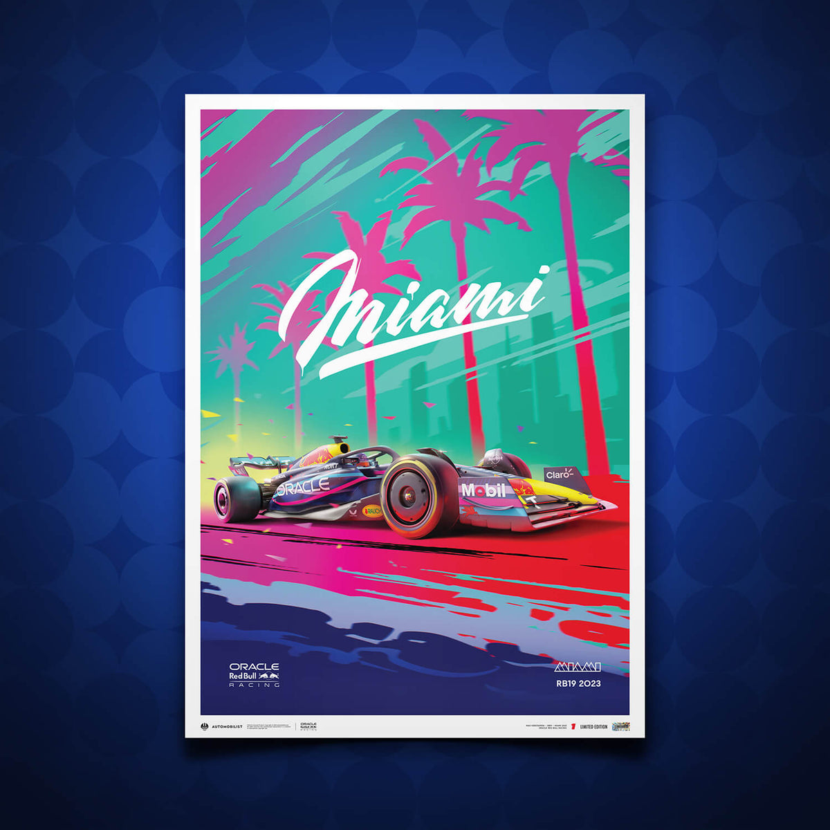 Oracle Red Bull Racing | 2023 Miami | Unique Numbers Poster | Automobilist
