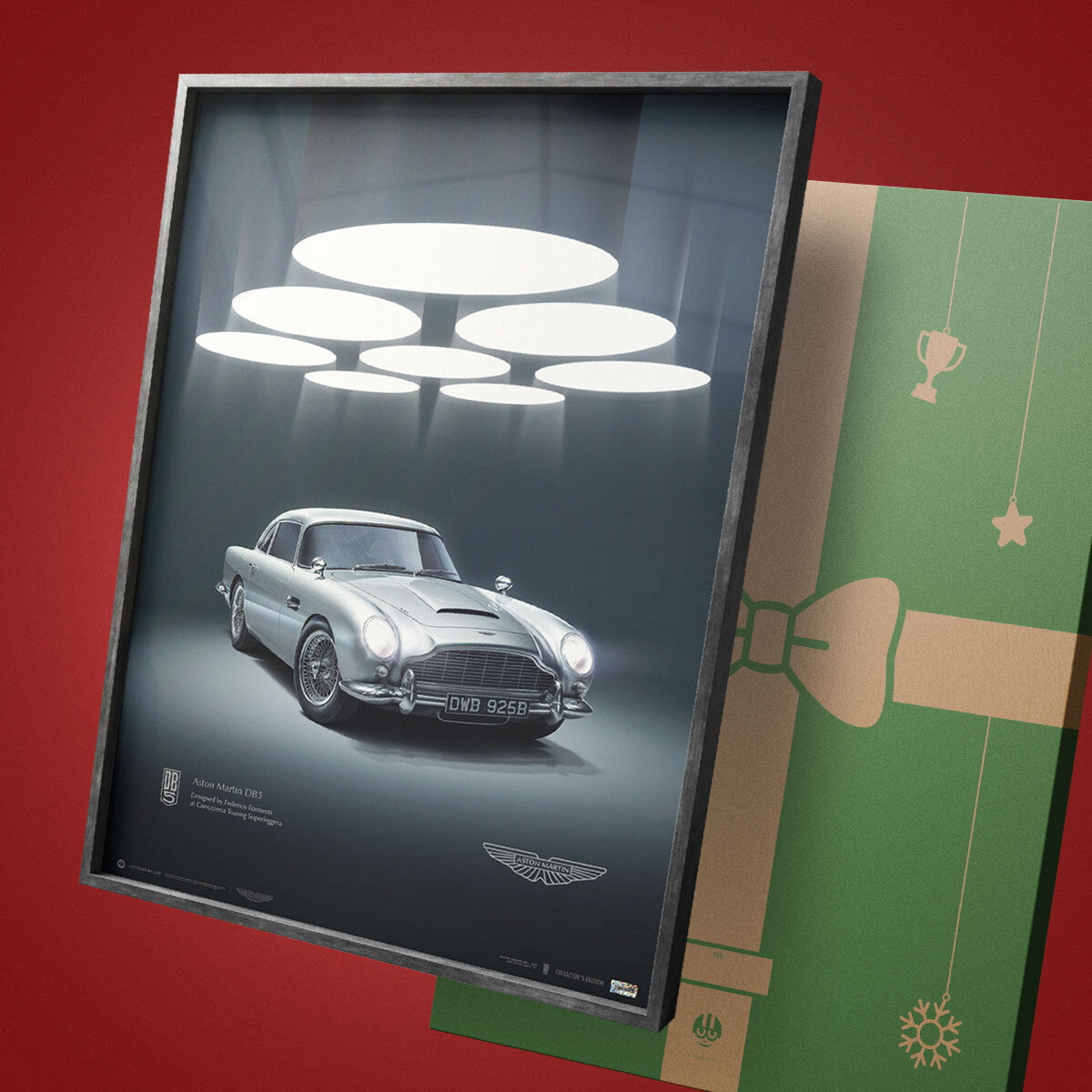 Pre-Framed Poster: Aston Martin DB5 1964 Silver | Classic Car Series | Aston Martin Poster