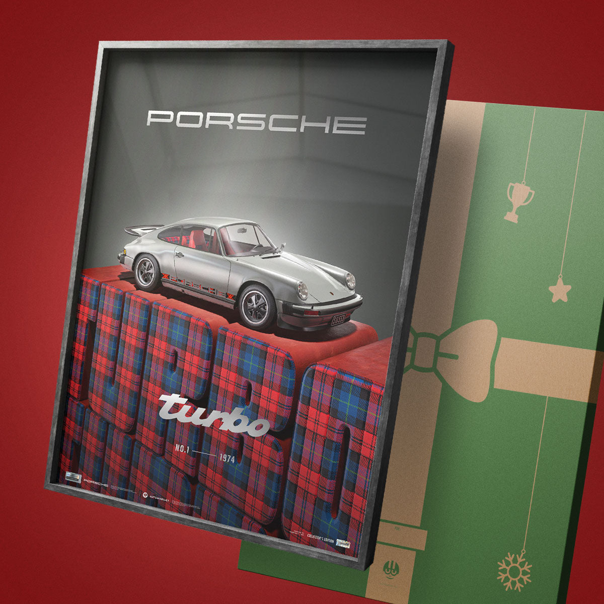 Pre-Framed Poster: Porsche 911 Turbo No. 1 - 1974 | Porsche History Series | Collector's Edition Poster