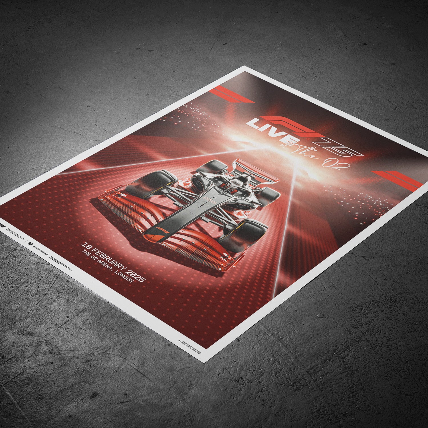 Official F1® 75 - O2 Arena Event 2025 - Poster