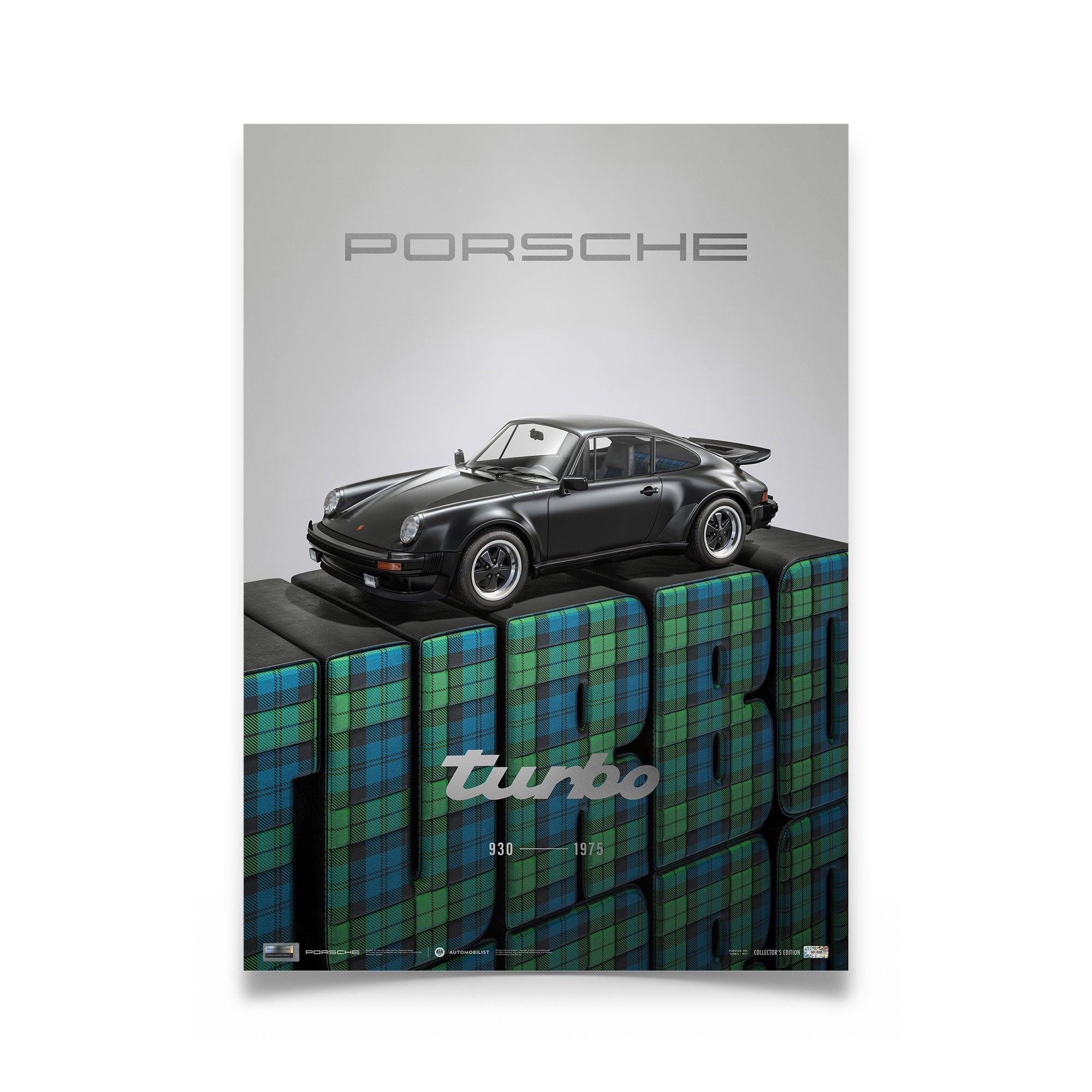 Porsche 911 (930) Turbo 3.0 - 1975 | Porsche History Series | Collector's Edition Poster