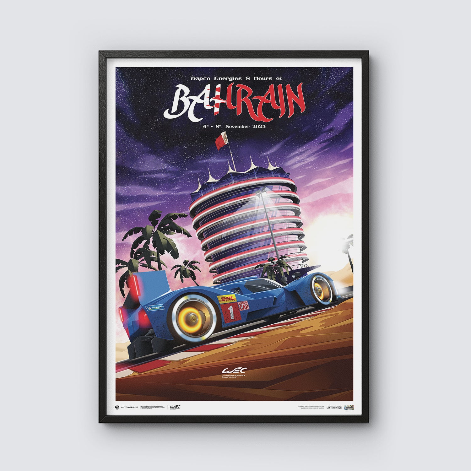 FIA WEC 2025 | 8 Hours of Bahrain | Official Event Poster