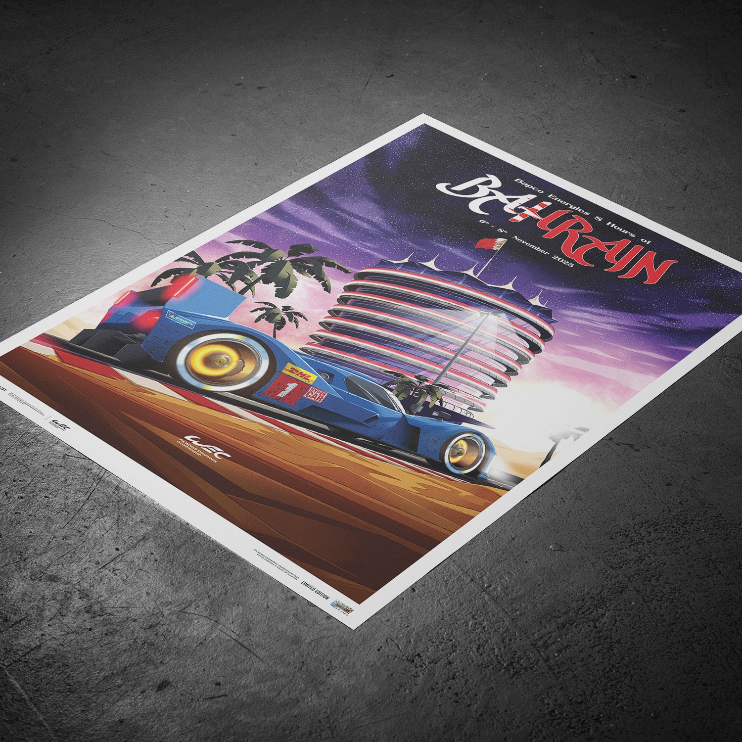 FIA WEC 2025 | 8 Hours of Bahrain | Official Event Poster