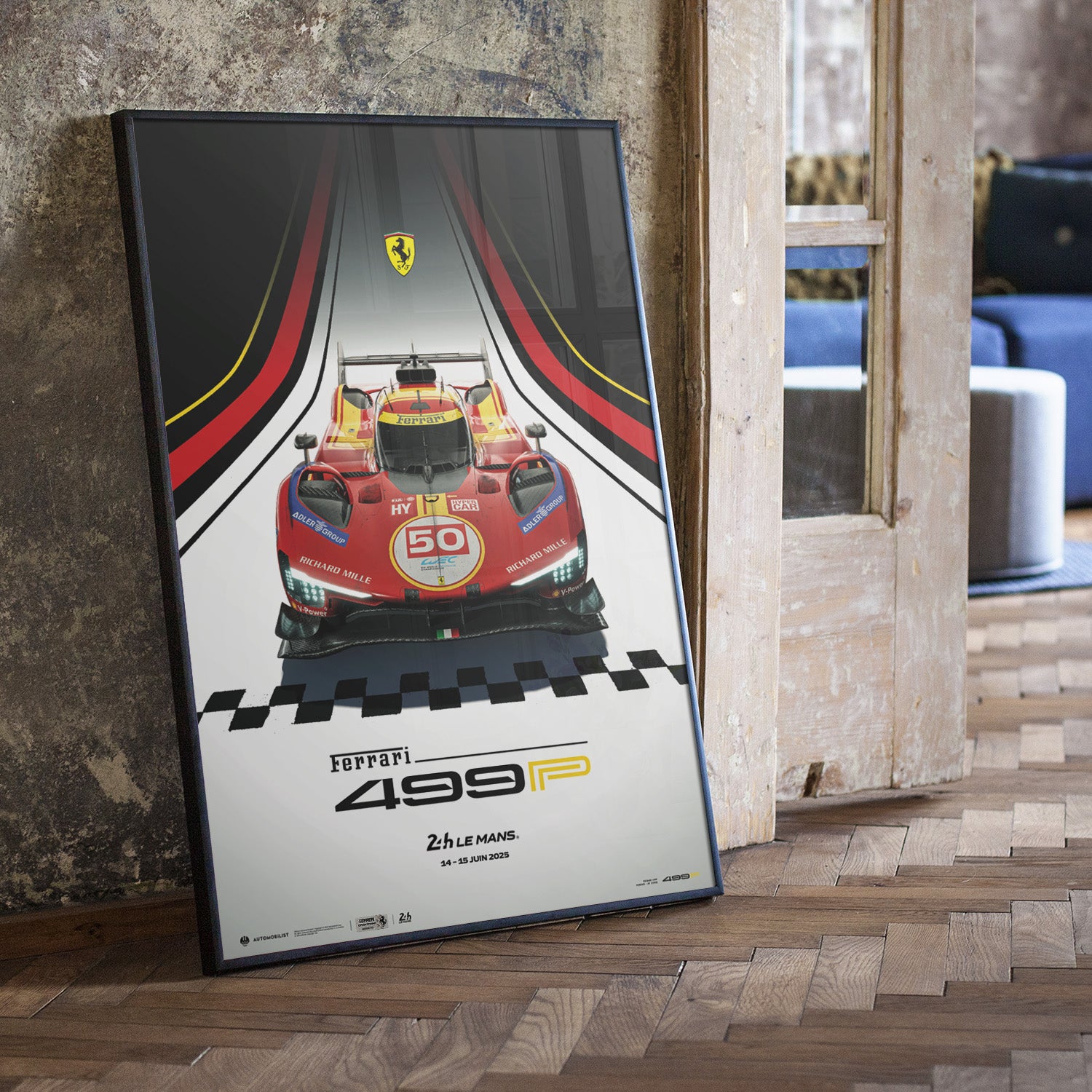 Ferrari 499P – 24 Hours of Le Mans 2025 | Official Poster