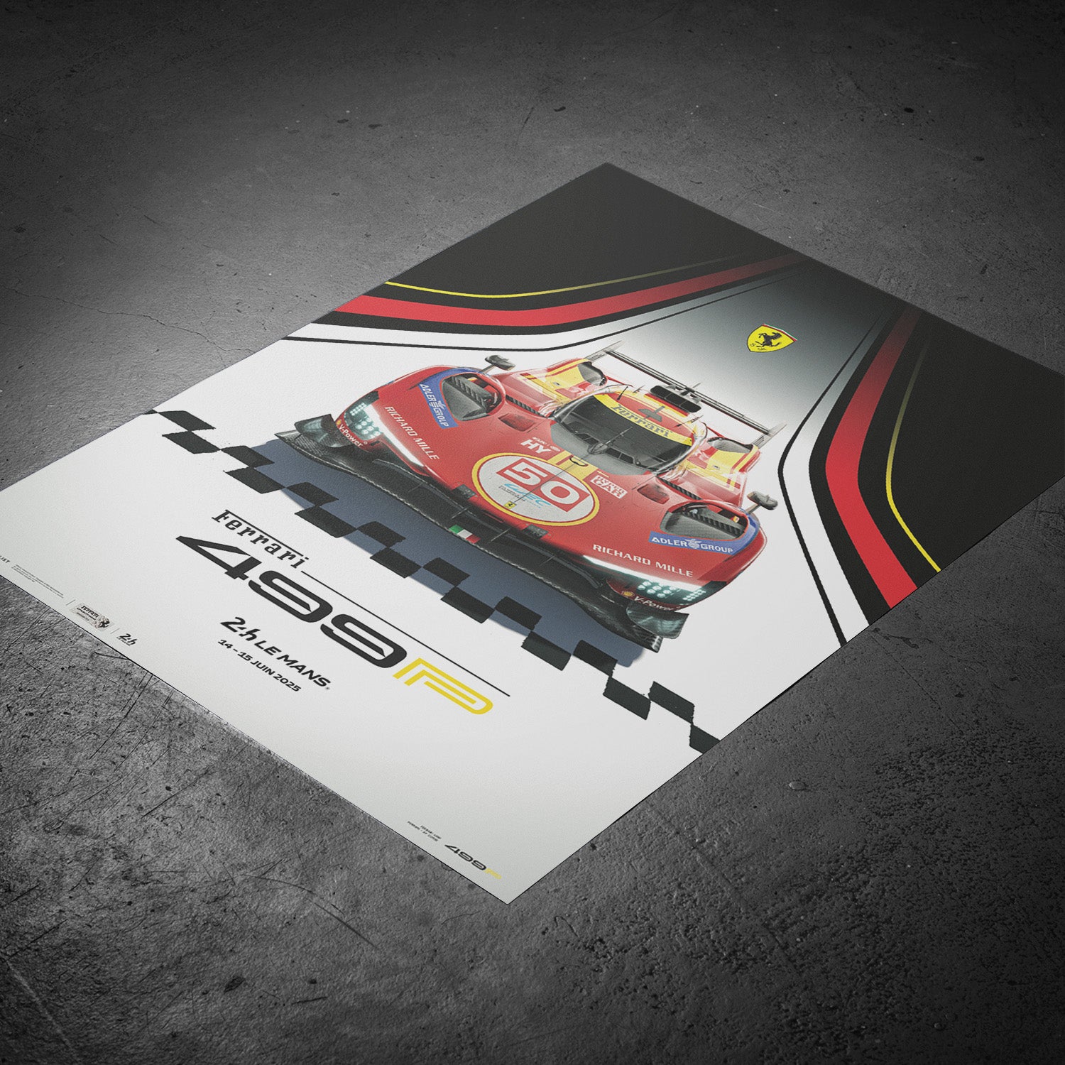 Ferrari 499P – 24 Hours of Le Mans 2025 | Official Poster