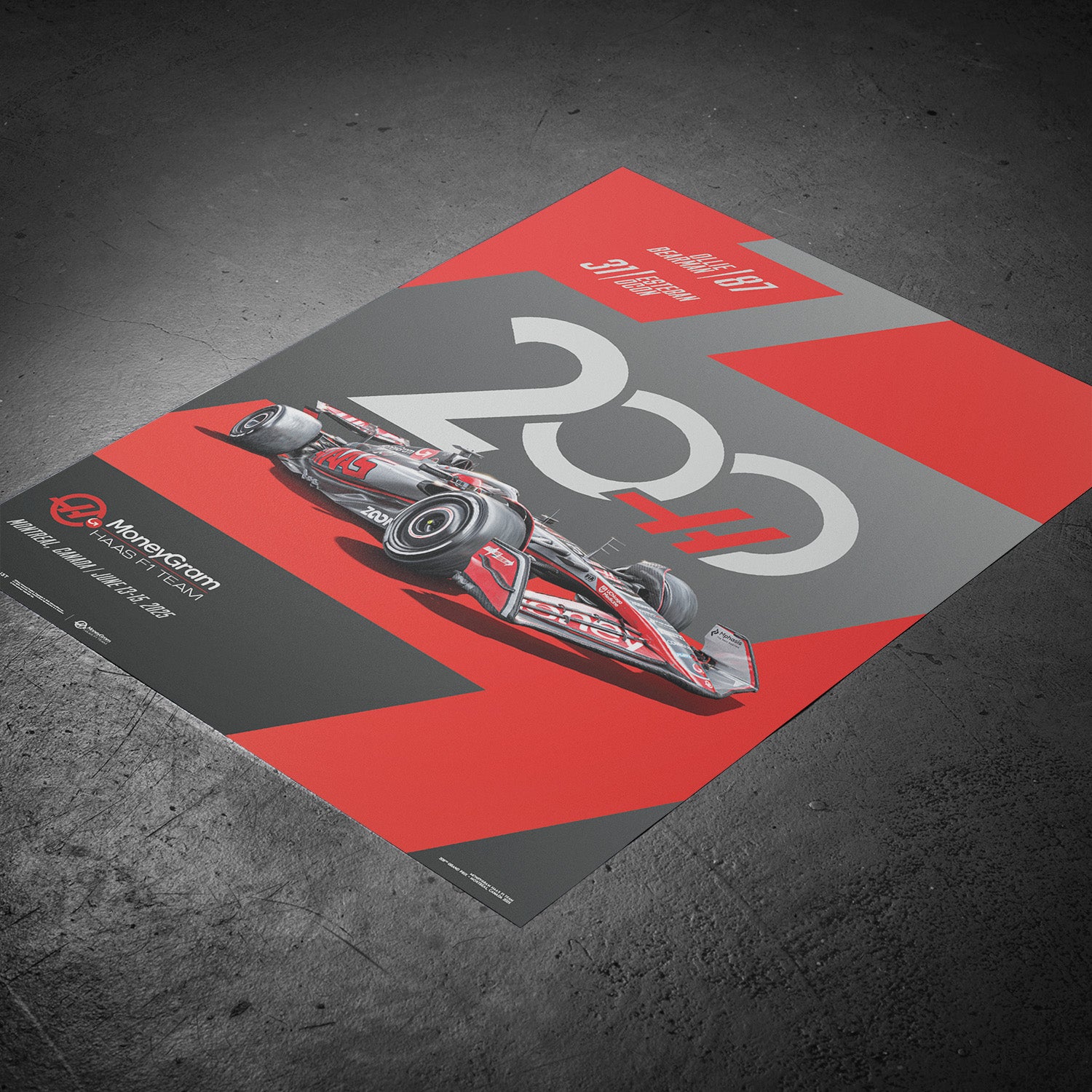 MoneyGram Haas F1® Team 200th Grand Prix™ | Montreal 2025 | Official Poster