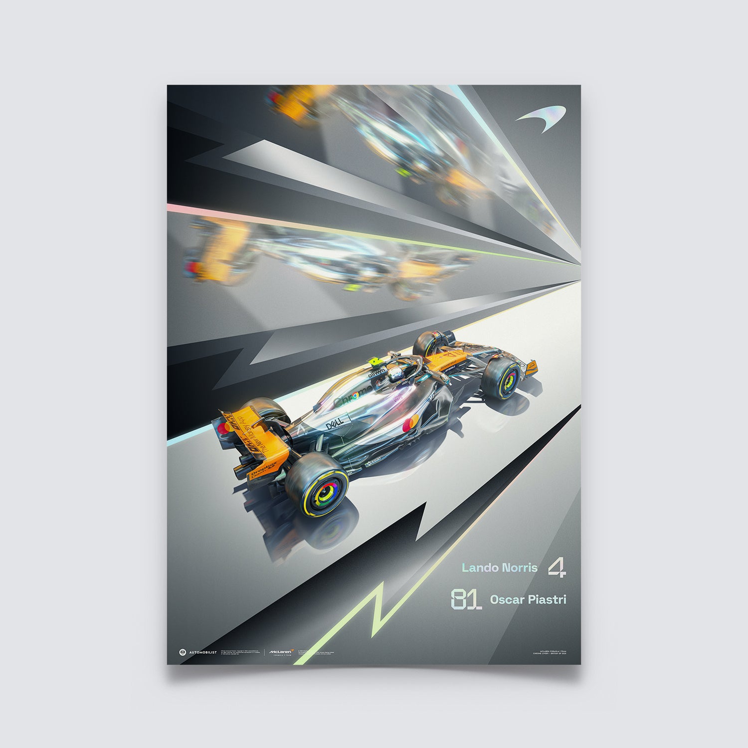 McLaren Formula 1 Team Chrome Livery – British Grand Prix 2025 | Official Poster