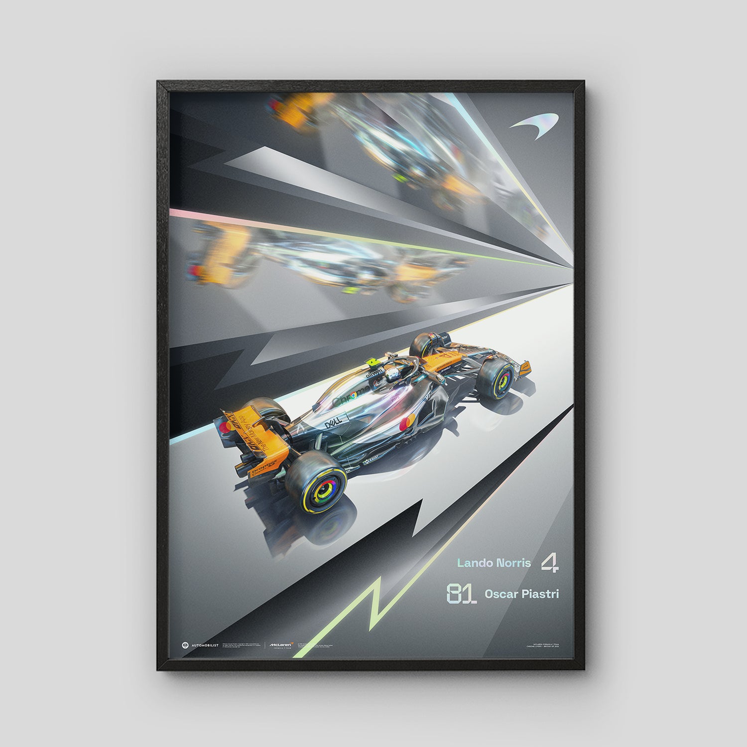 McLaren Formula 1 Team Chrome Livery – British Grand Prix 2025 | Official Poster