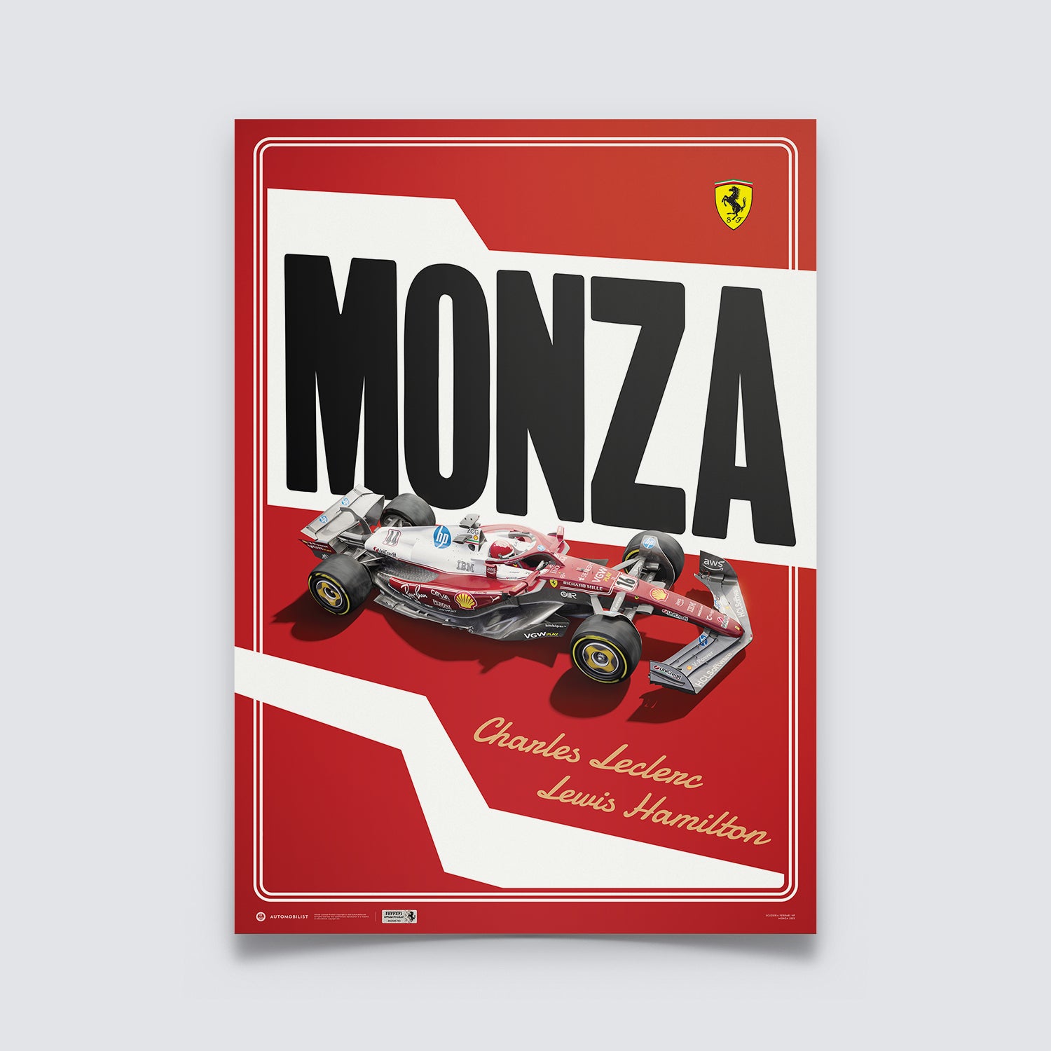 Scuderia Ferrari HP - SF-25 Monza special livery 2025 | Official Poster