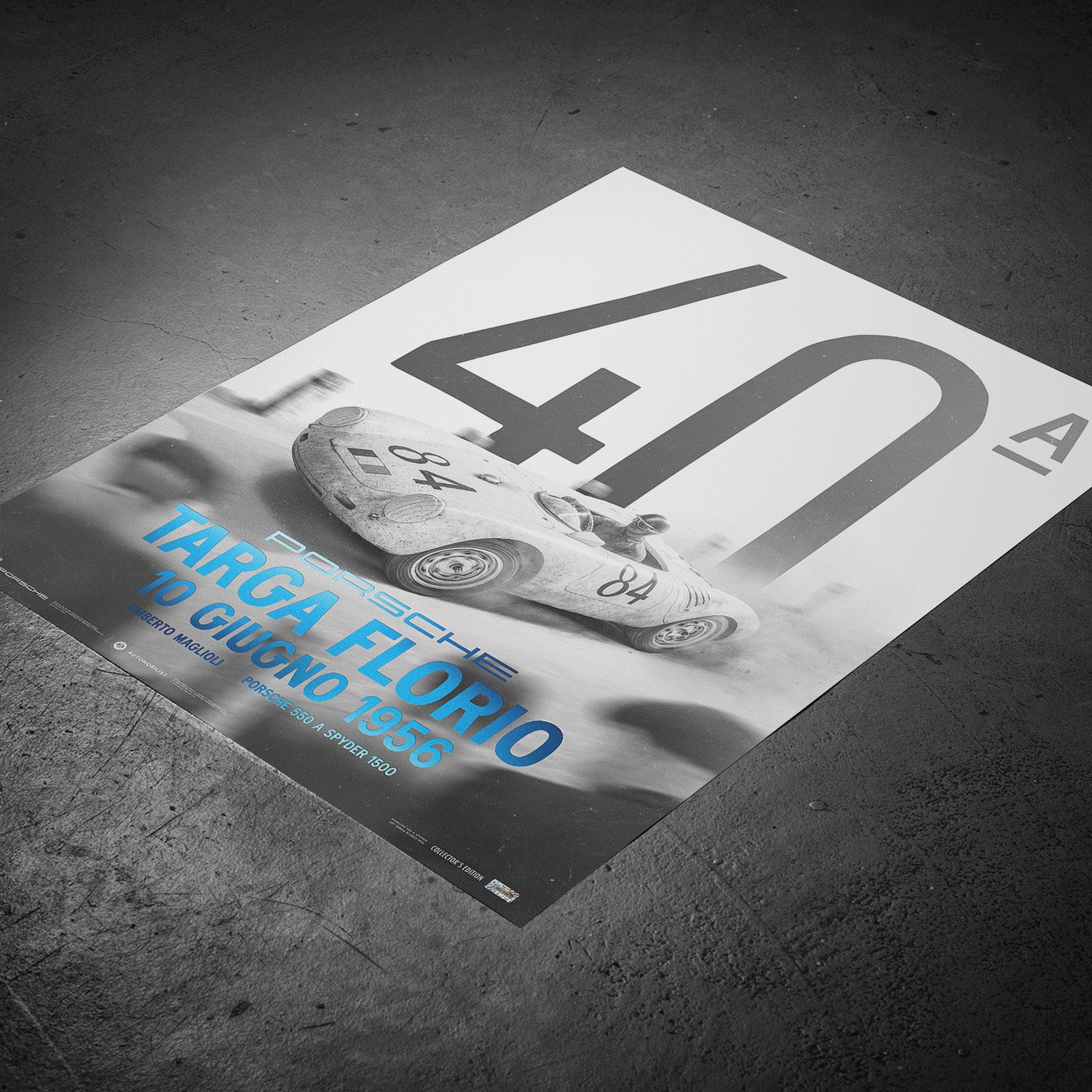 Porsche 550 A Spyder 1500 | Targa Florio 1956 | Official Poster