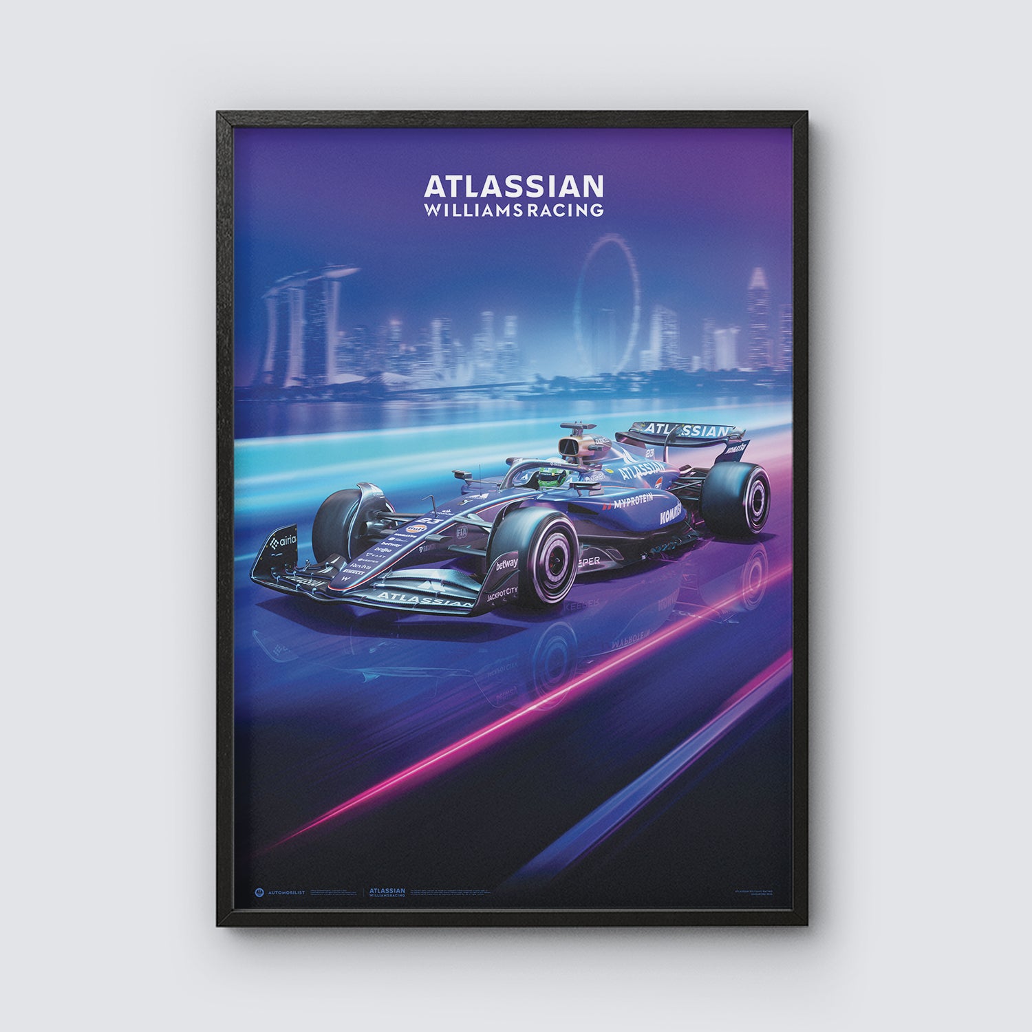 Atlassian Williams Racing | FORMULA 1 SINGAPORE GRAND PRIX 2025 | Official Poster
