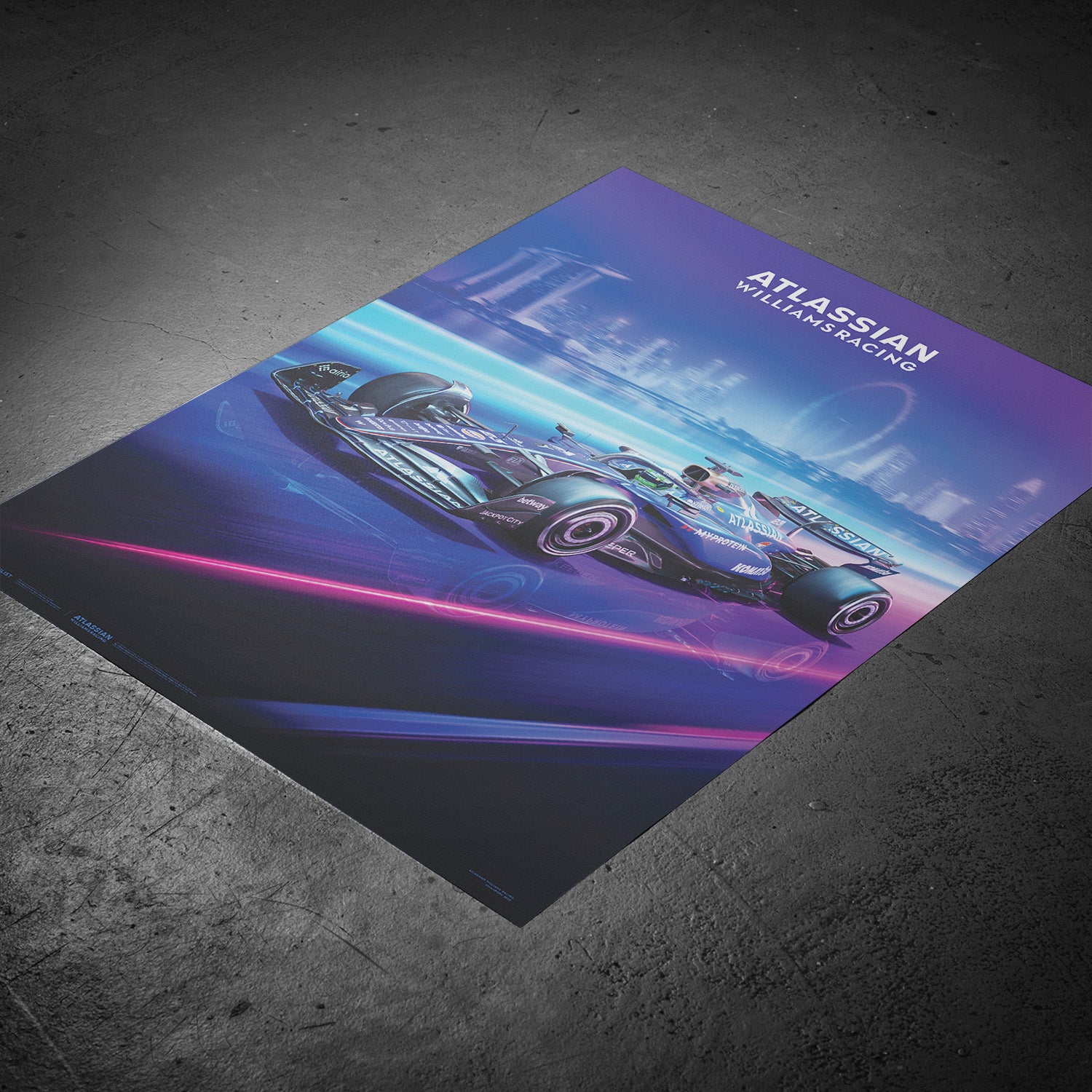 Atlassian Williams Racing | FORMULA 1 SINGAPORE GRAND PRIX 2025 | Official Poster