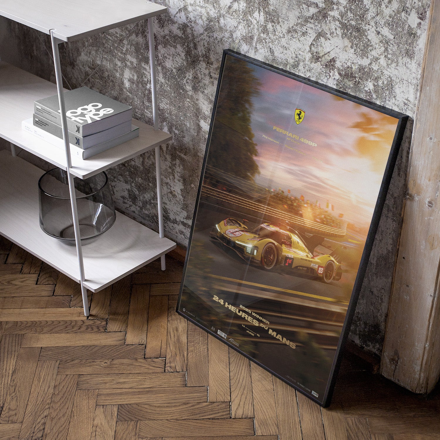 Ferrari 499P AF Corse | 24 Heures du Mans 2025 Winner | Official Poster
