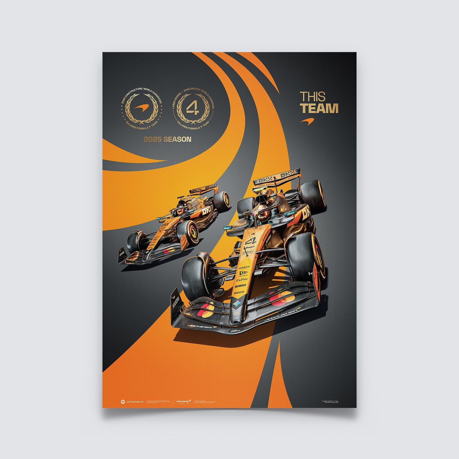 McLaren Formula 1® Team | 2025 Double Crown | Official Poster