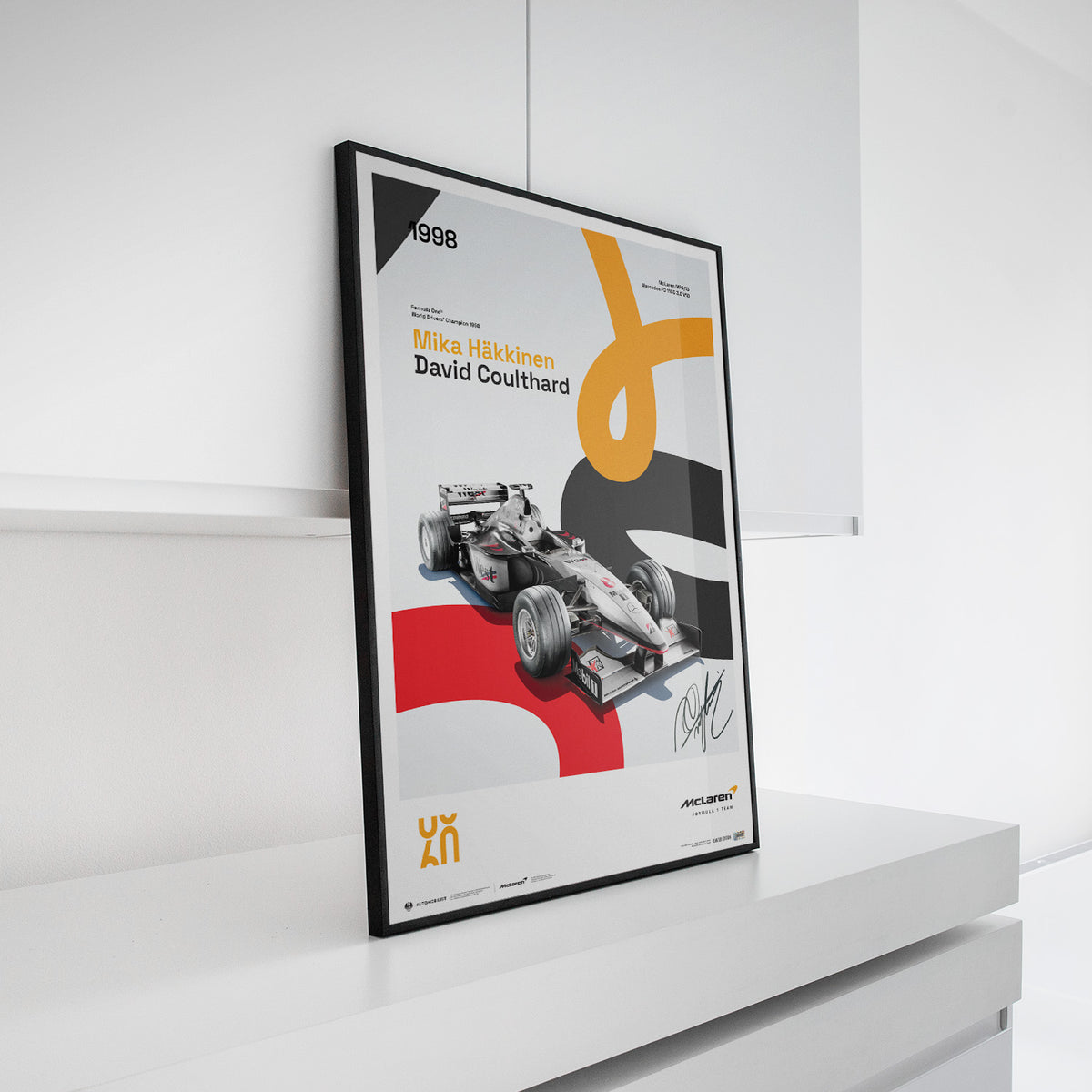 McLaren Racing MP4/13 | 1998 60th Anniversary | Signed Poster by Mika Häkkinen