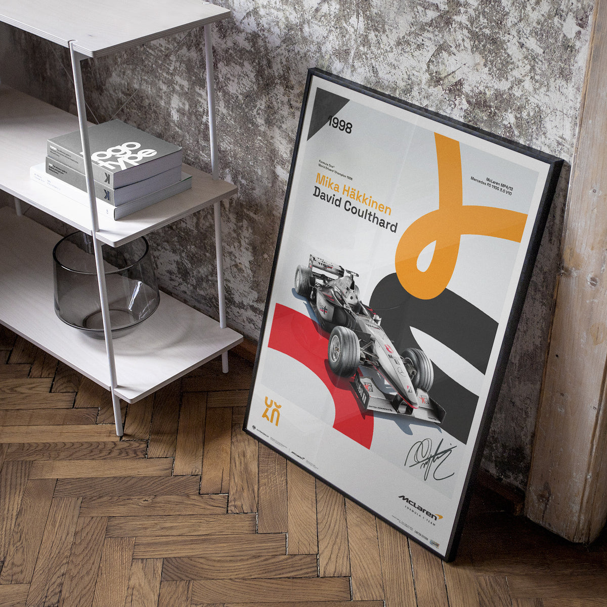 McLaren Racing MP4/13 | 1998 60th Anniversary | Signed Poster by Mika Häkkinen