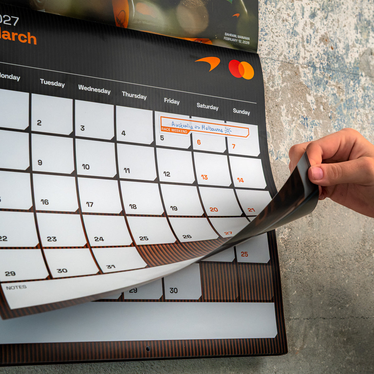 McLaren Mastercard Formula 1® Team - Official Calendar - 2027