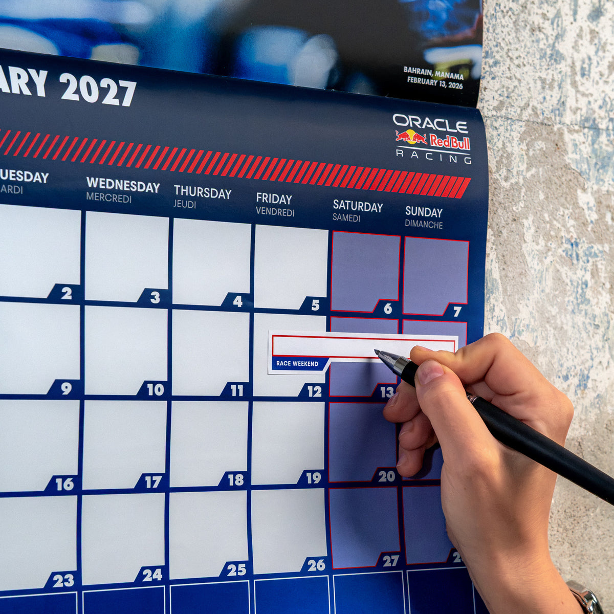 Oracle Red Bull Racing - Official Calendar - 2027