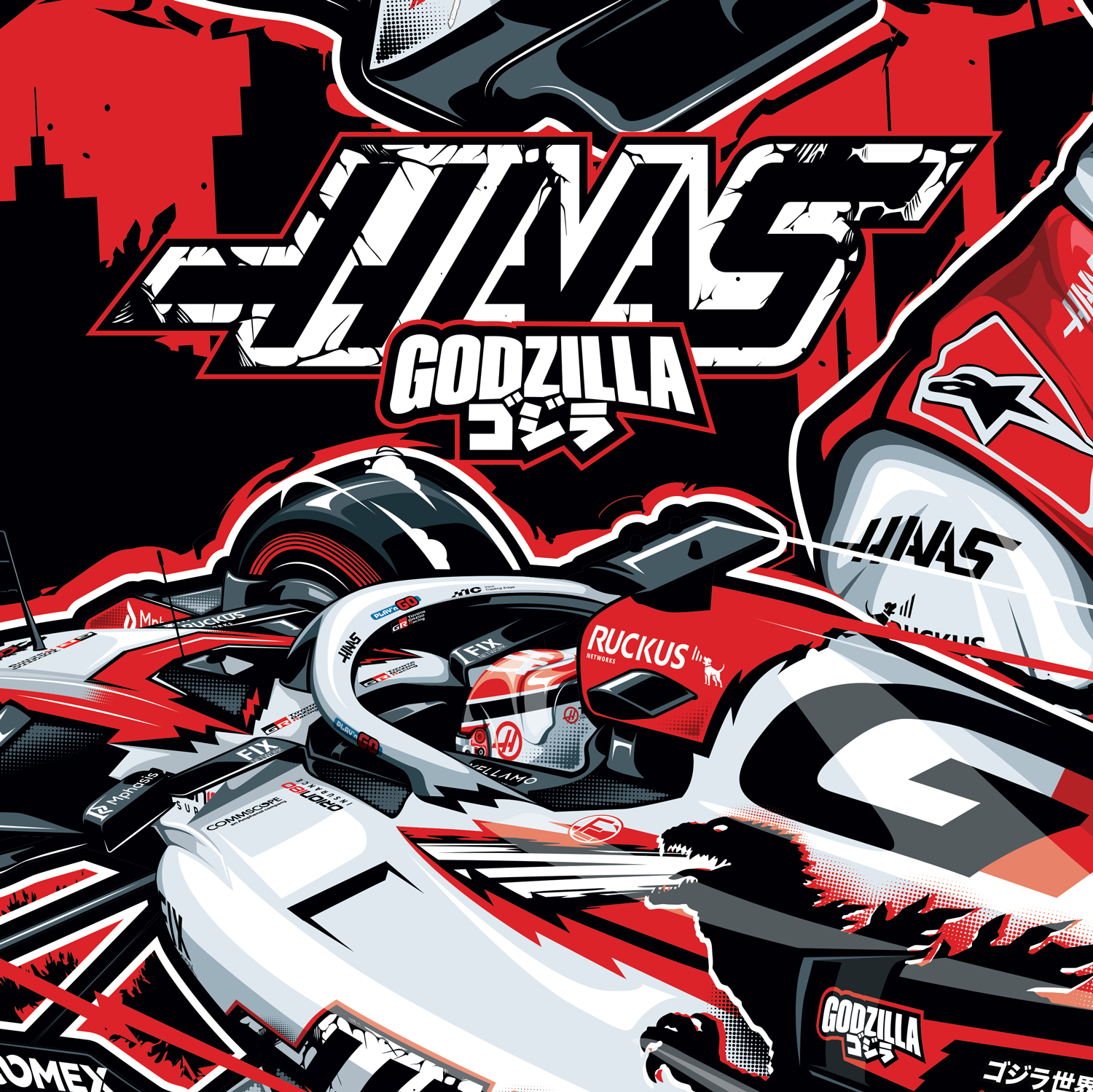 TGR Haas F1® Team | Godzilla in Suzuka 2026 | Official Poster