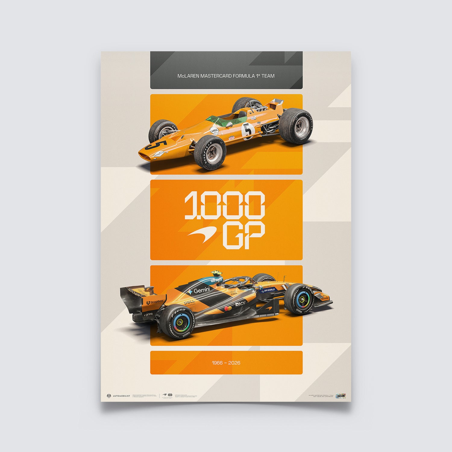 McLaren Mastercard Formula 1® Team | 1000 GP | Official Poster