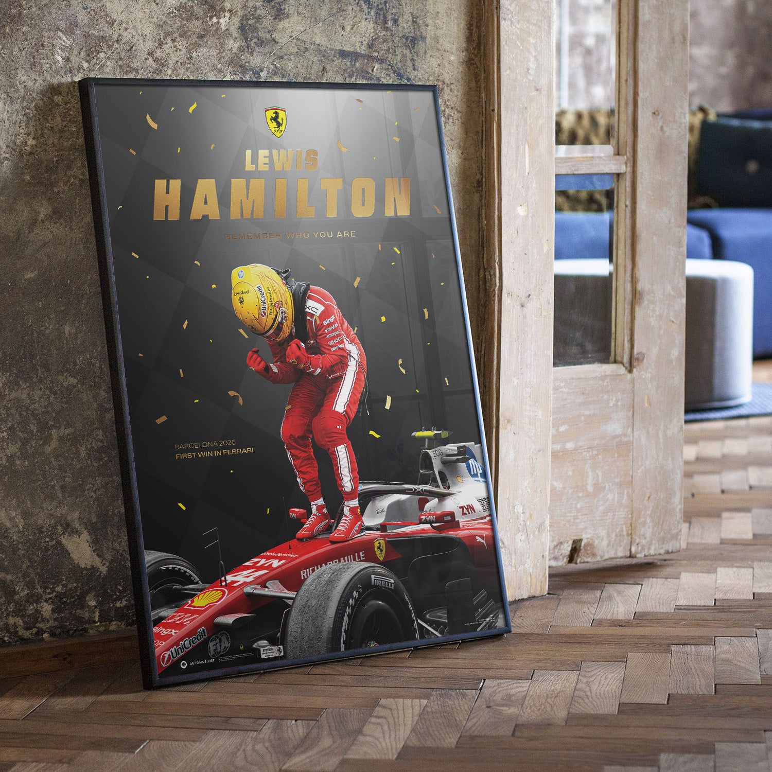 Scuderia Ferrari HP | Lewis Hamilton | Barcelona 2026 Victory | Official Poster