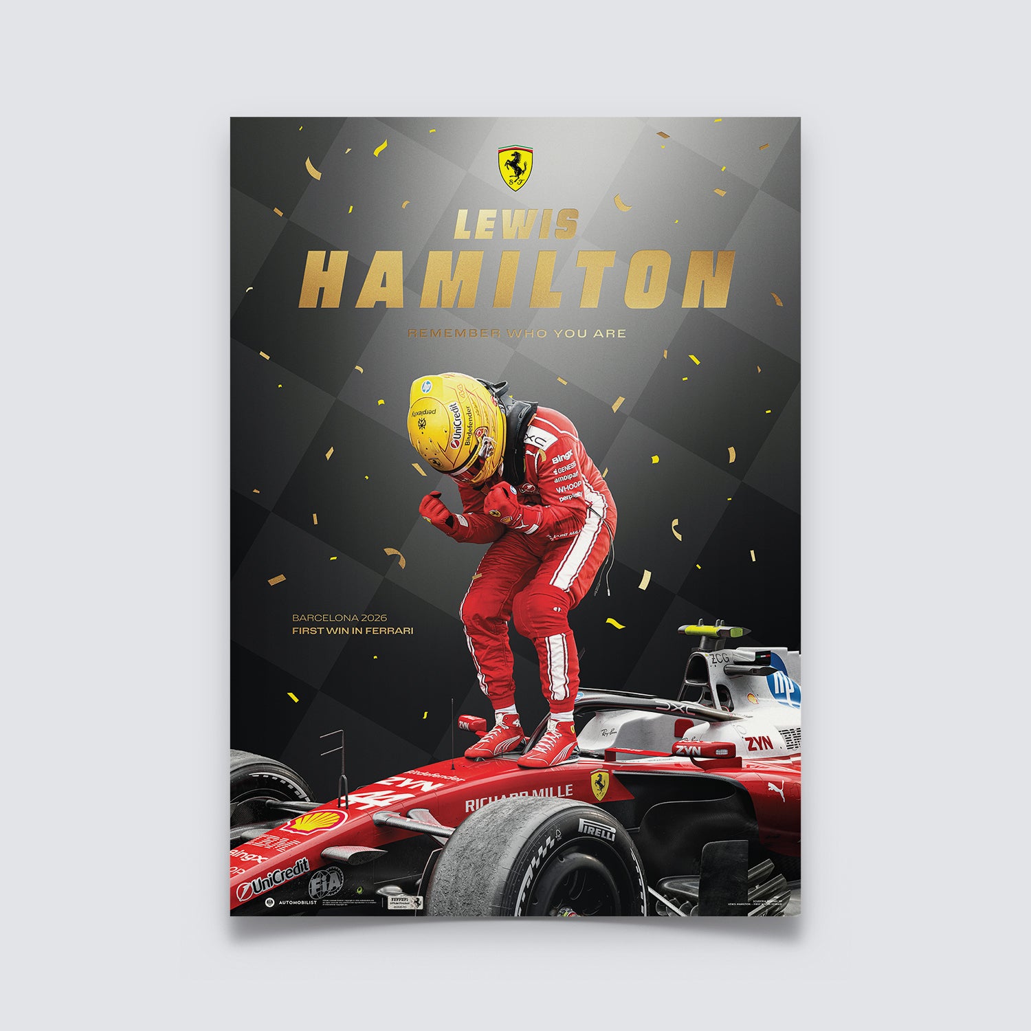 Scuderia Ferrari HP | Lewis Hamilton | Barcelona 2026 Victory | Official Poster